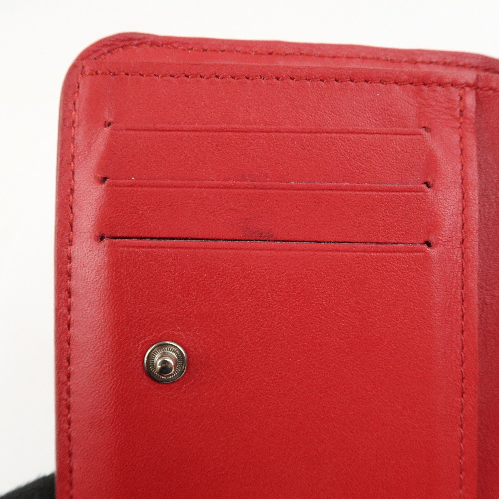 Louis Vuitton Zipped Compact Wallet Rouge M63790 Used