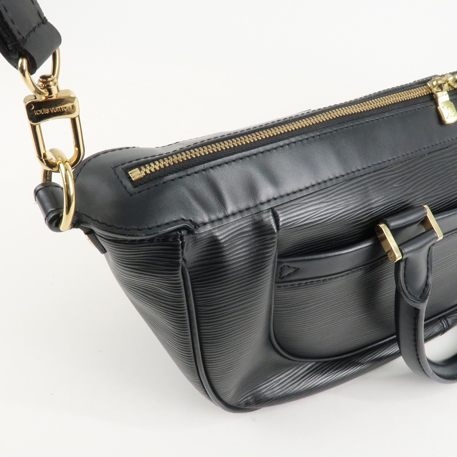 Louis Vuitton Epi Dannula MM Hand Bag Noir Black M59102 Used