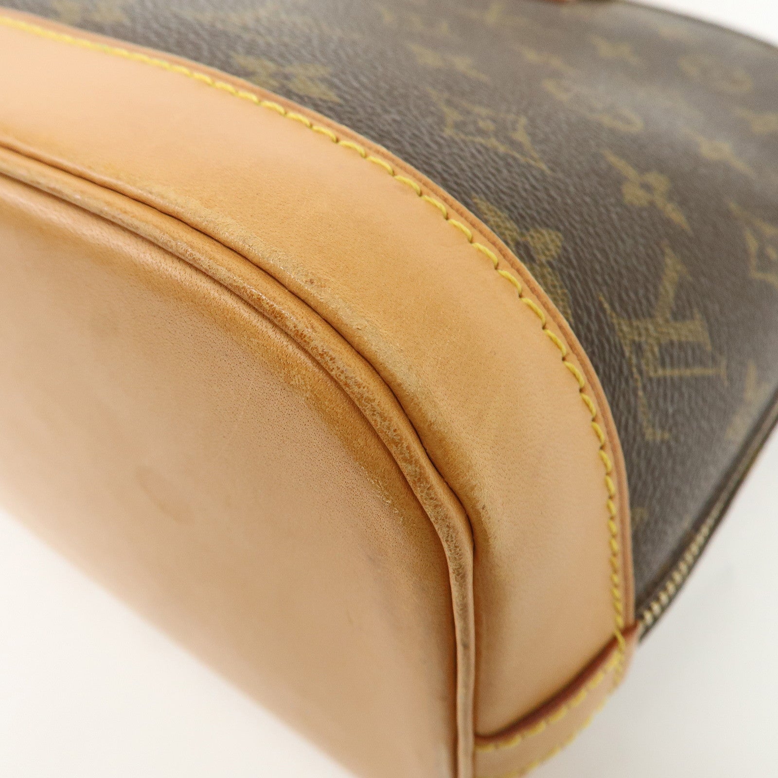 Louis Vuitton Monogram Alma Hand Bag Brown M51130 Used