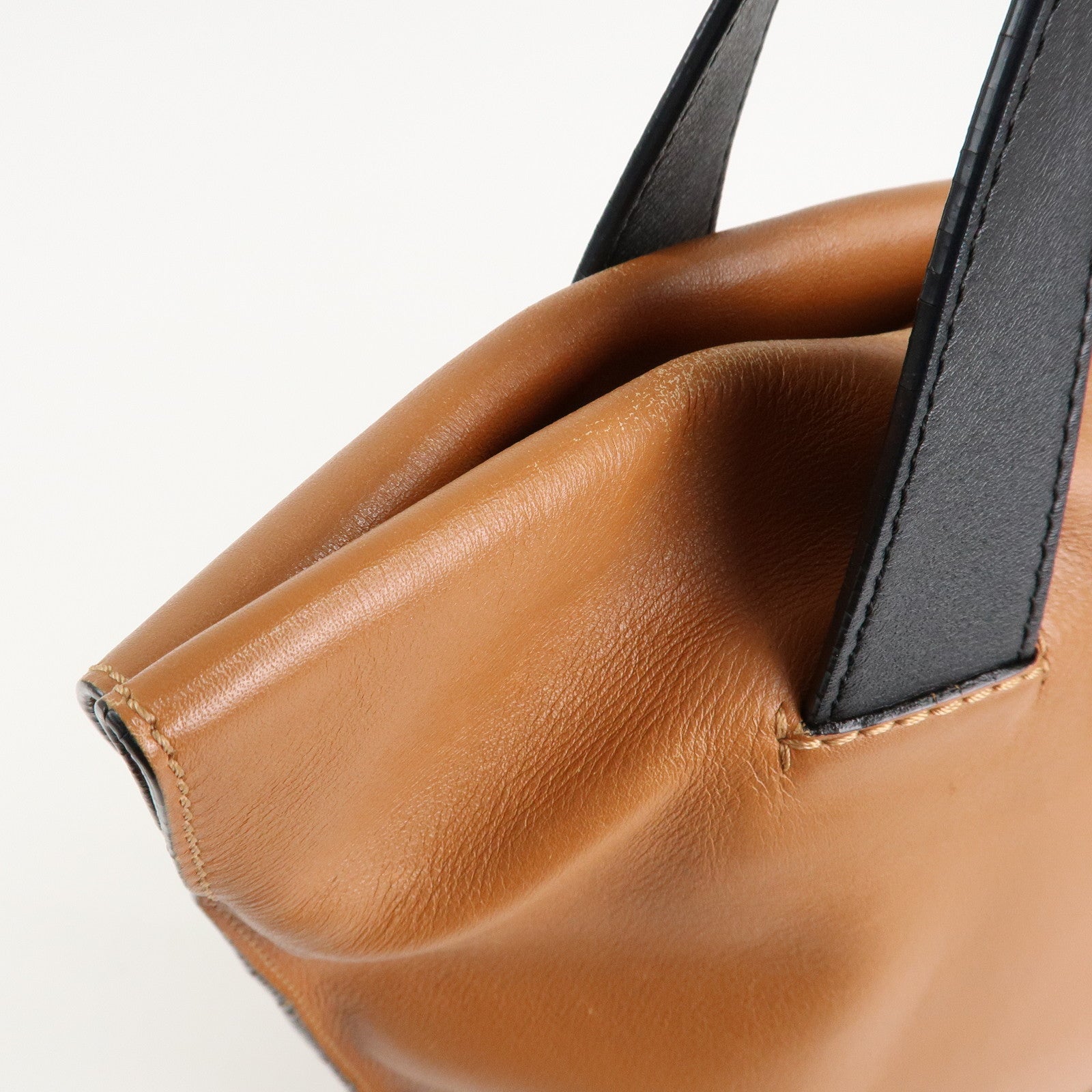 LOEWE Anagram Leather Bolso Shopper Tote Bag Shoulder Bag Used