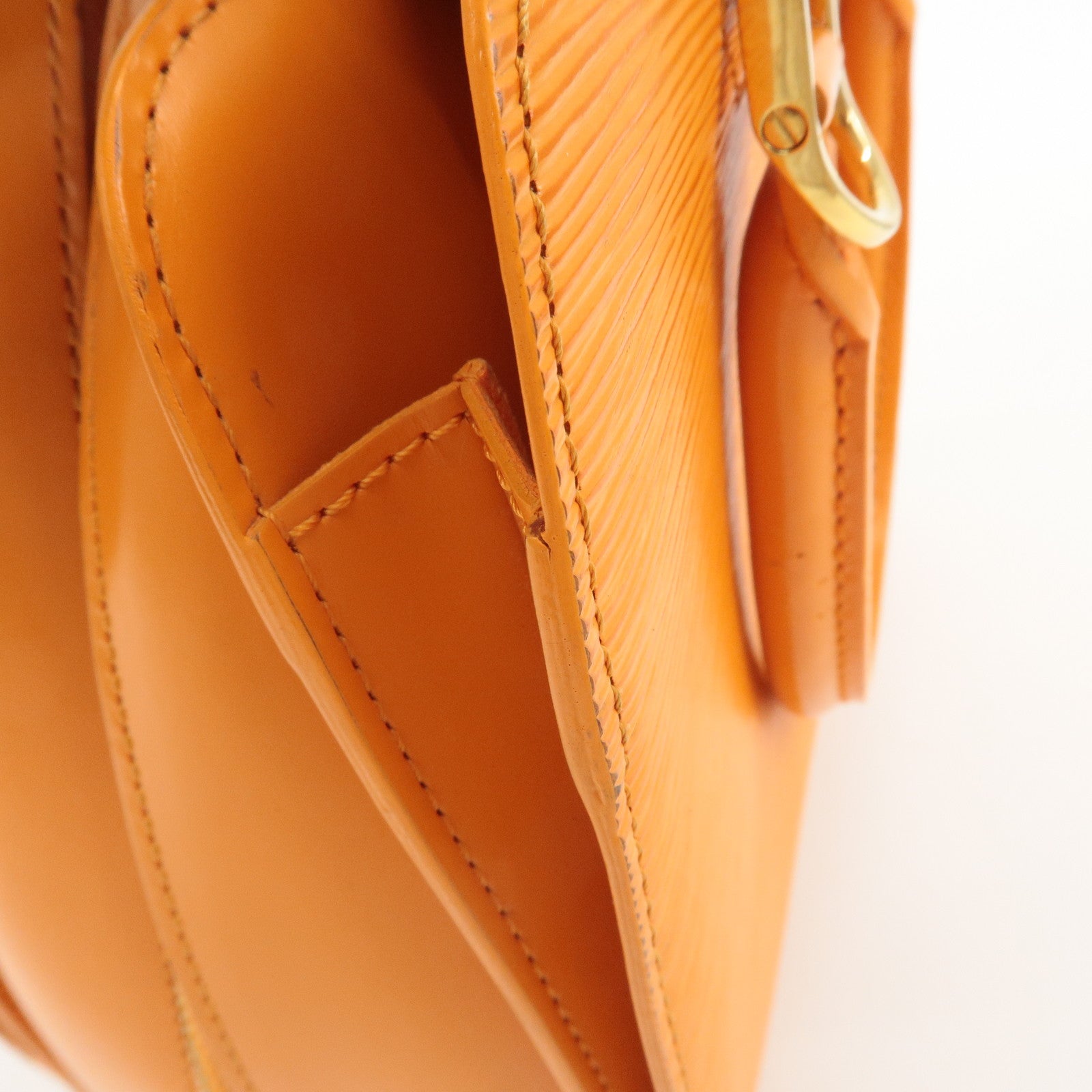 Louis Vuitton Epi Pont Neuf Hand Bag Mandarin Orange M5205H Used