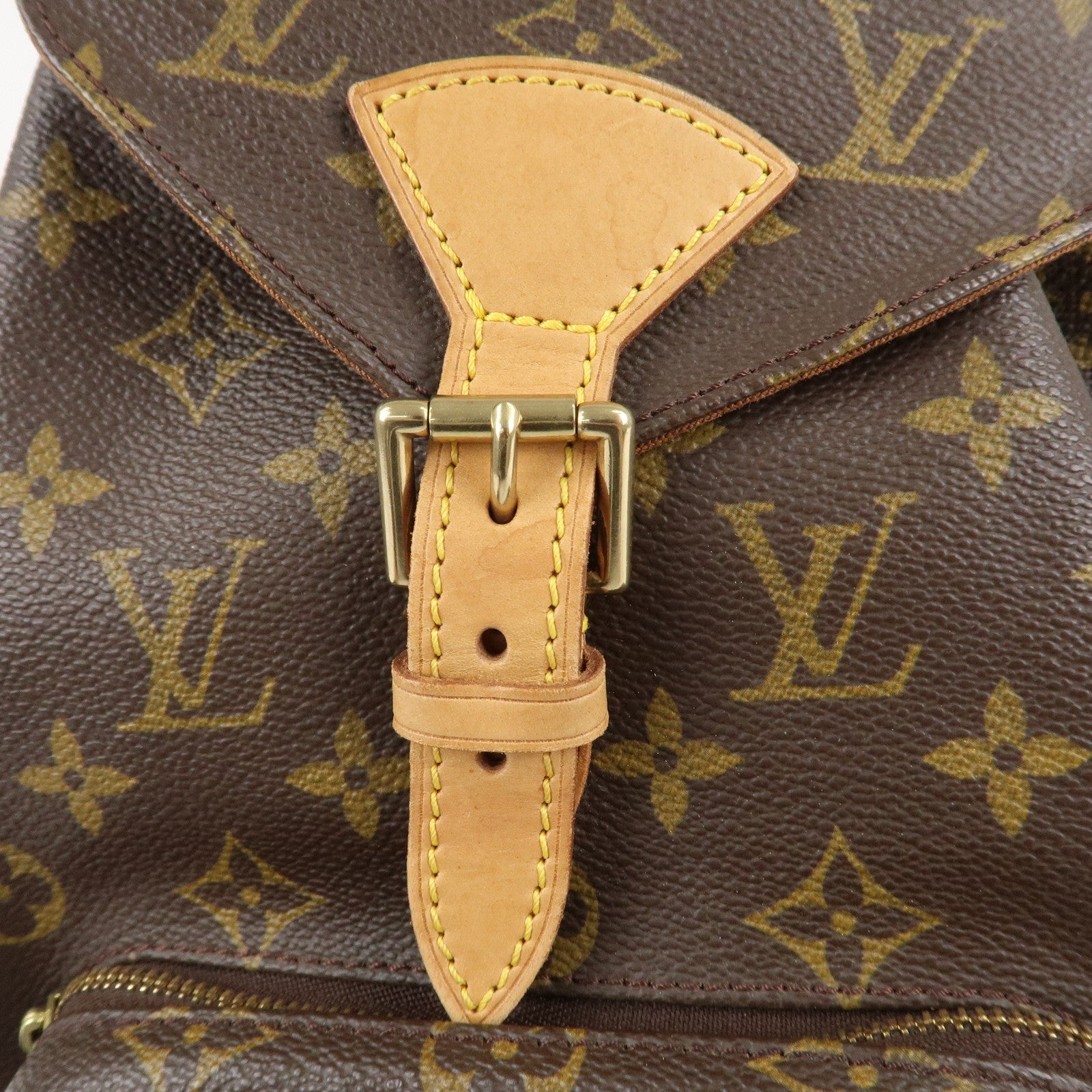 Louis Vuitton Monogram Montsouris MM Back Pack Bag M51136 Used