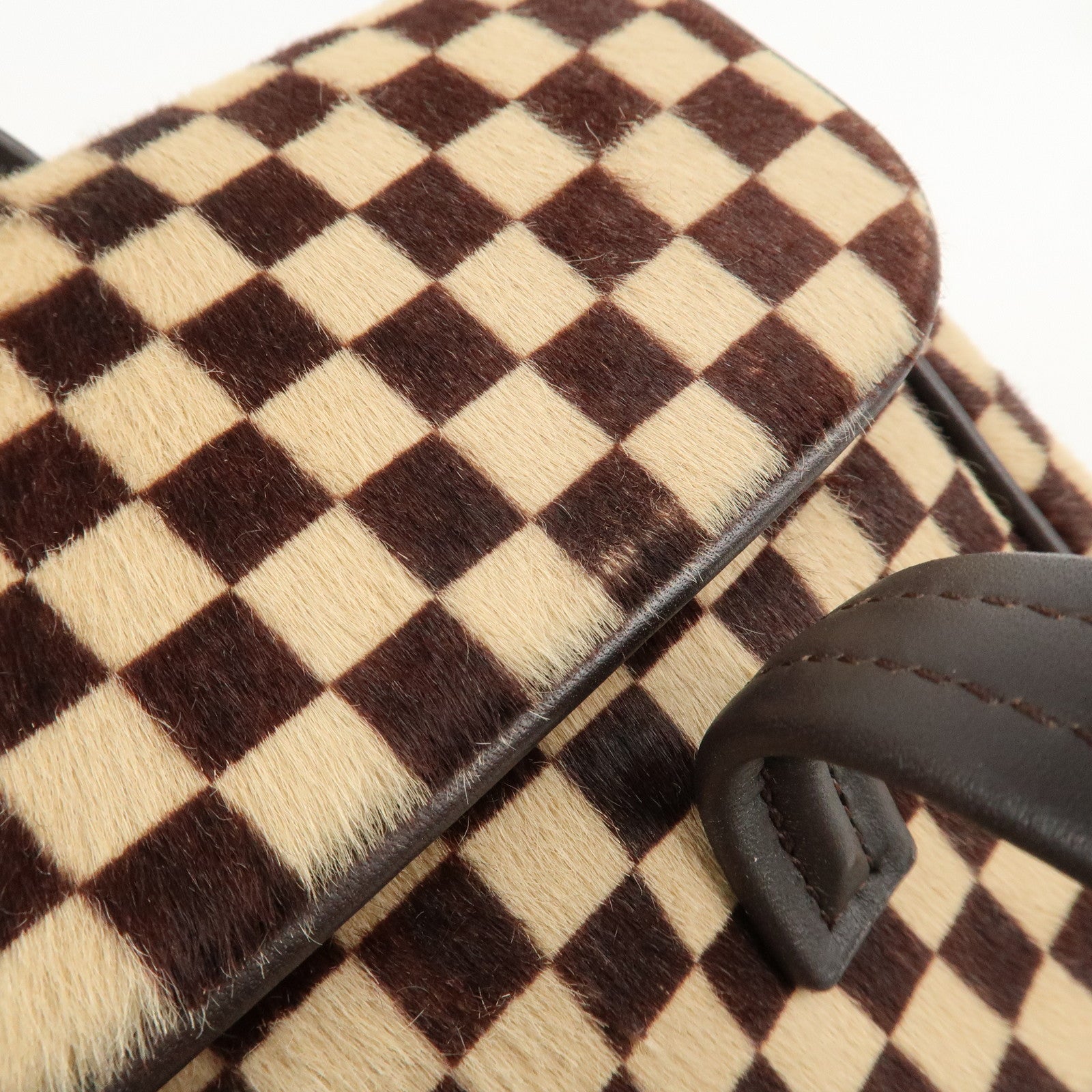 Louis Vuitton Damier Sauvage Lion Hand Bag Beige Brown M92131 Used