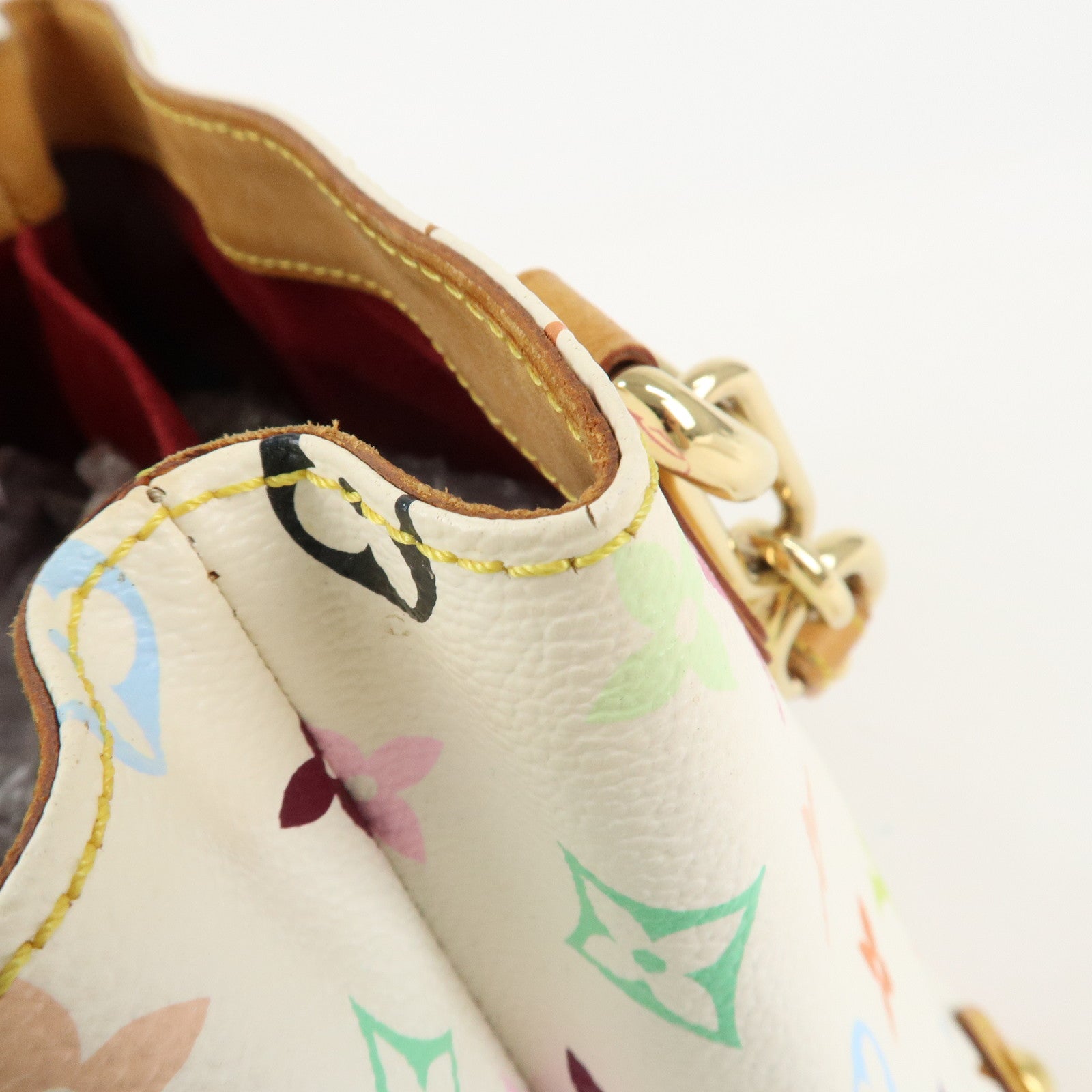 Louis Vuitton Monogram Multicolor Audra Hand Bag Blanc M40047 Used