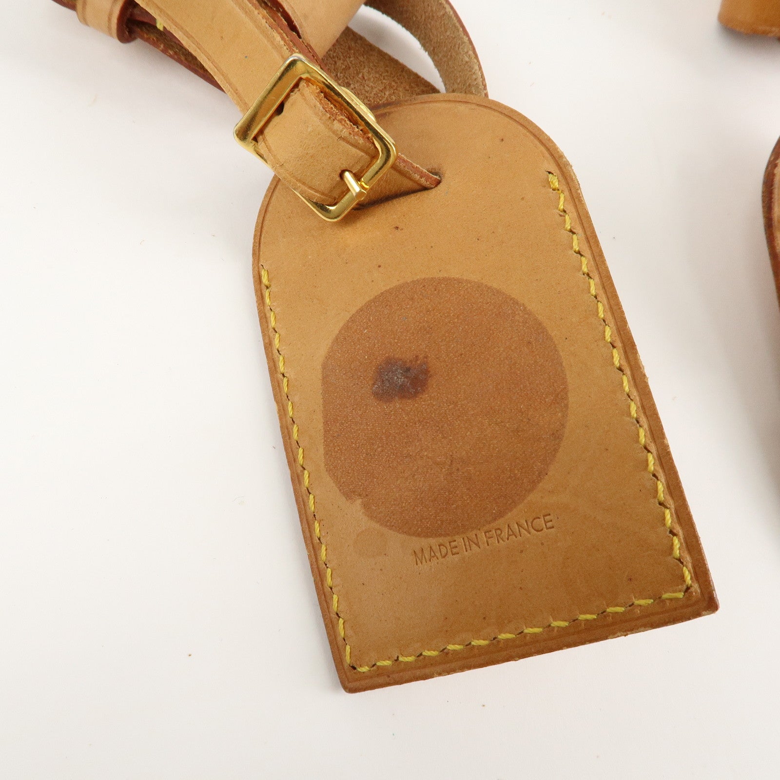 Louis Vuitton Set of 20 Name Tag & Poignet Leather Beige Used