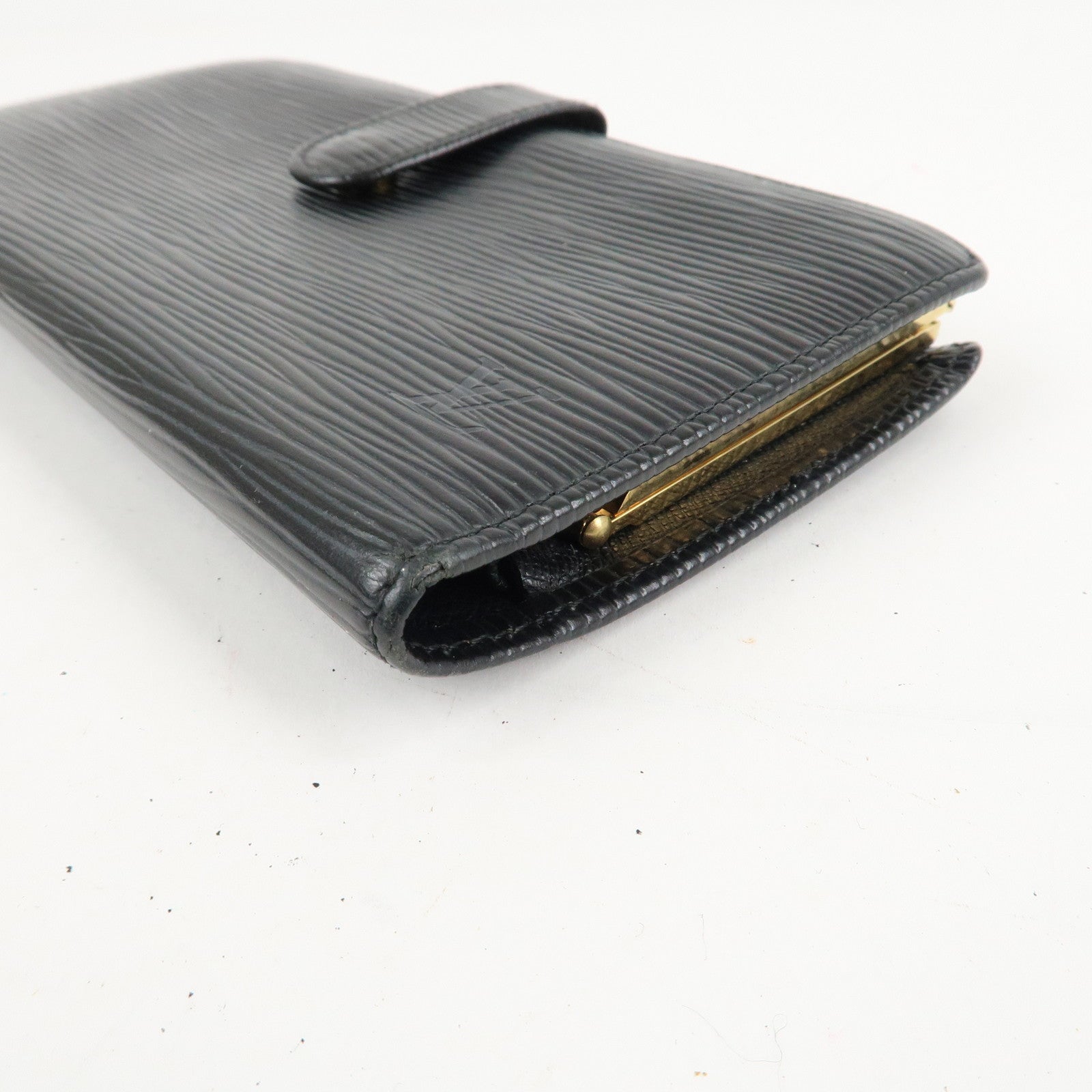 Louis Vuitton Set of 2 Epi Long Wallet Black M63752 M63252 Used