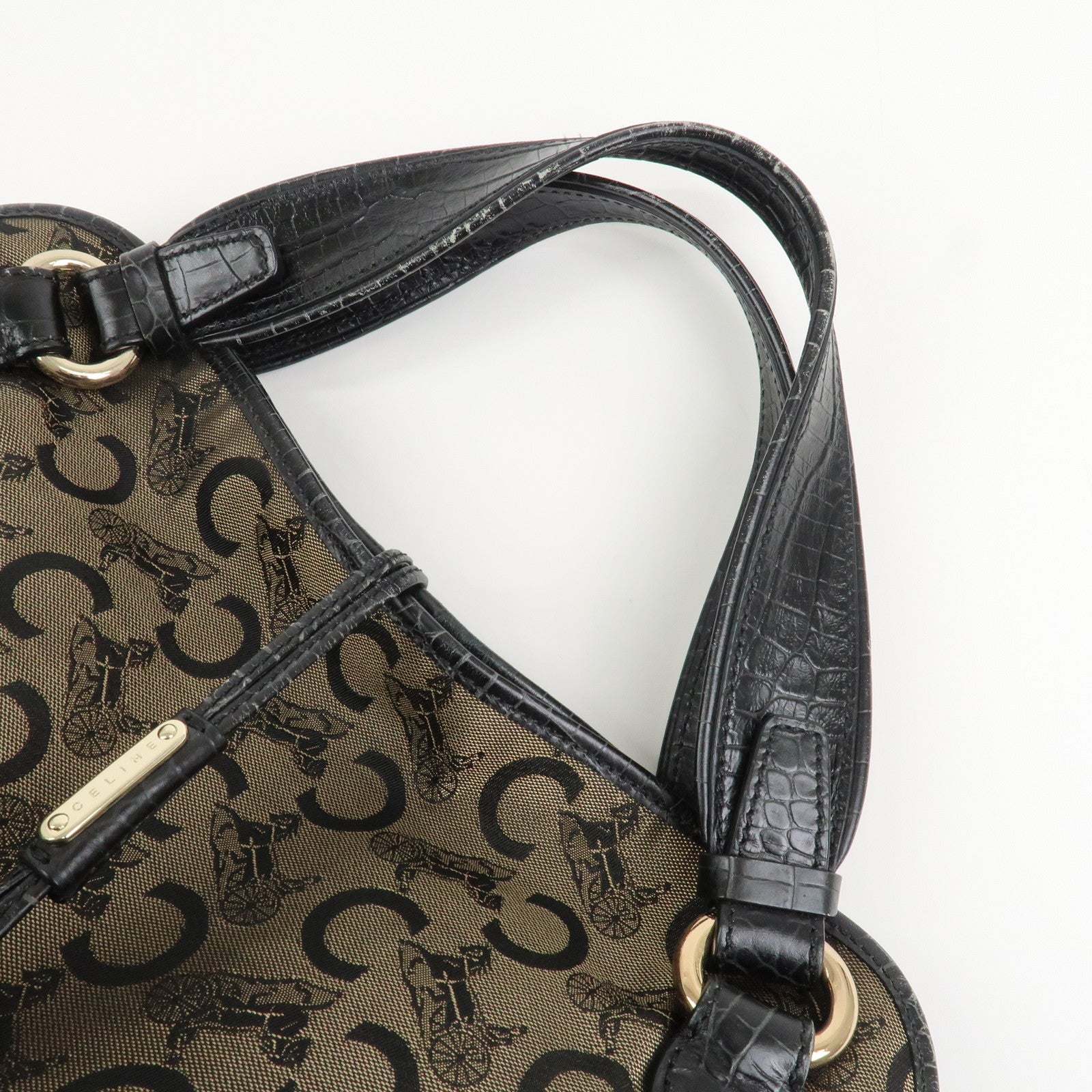 CELINE Bitter Sweet C Macadam Hand Bag Shoulder Bag Brown