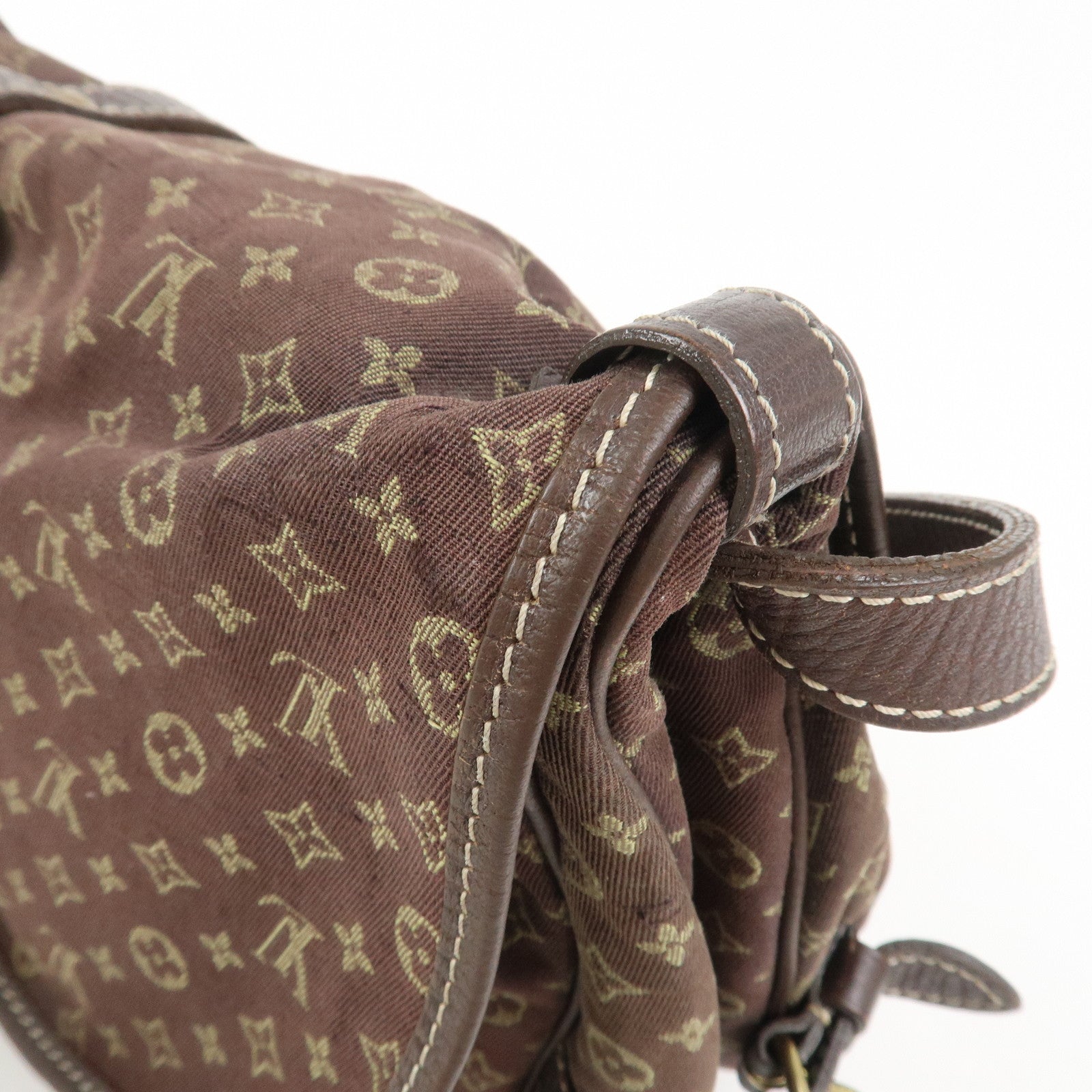Louis Vuitton Monogram Mini Lin Saumur 30 Shoulder Bag Ebene M95227