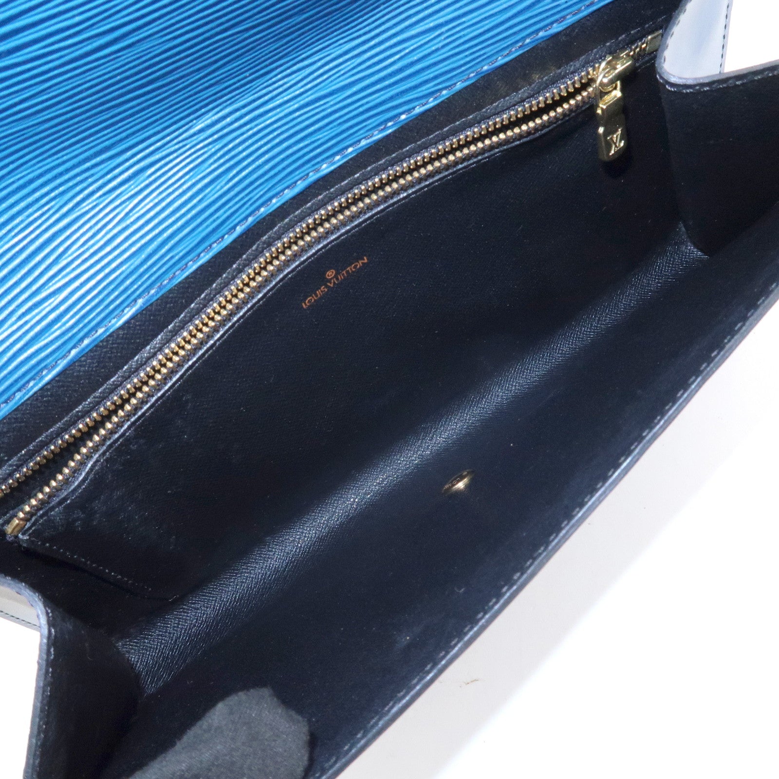 Louis Vuitton Epi Leather Art Deco Toledo Clutch Bag Blue M52635
