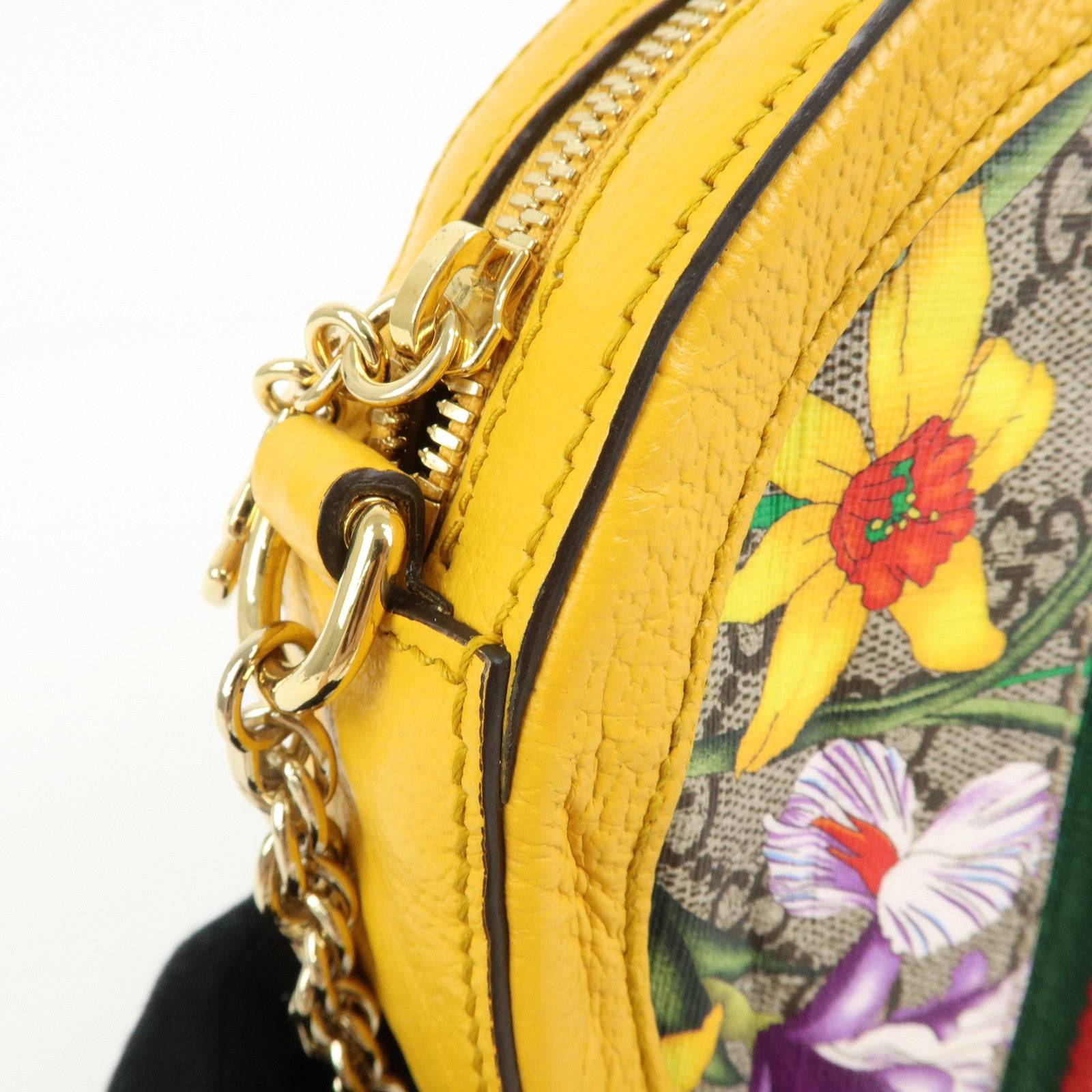 GUCCI Ophidia Sherry Double G Round Mini Chain Shoulder Bag 550618