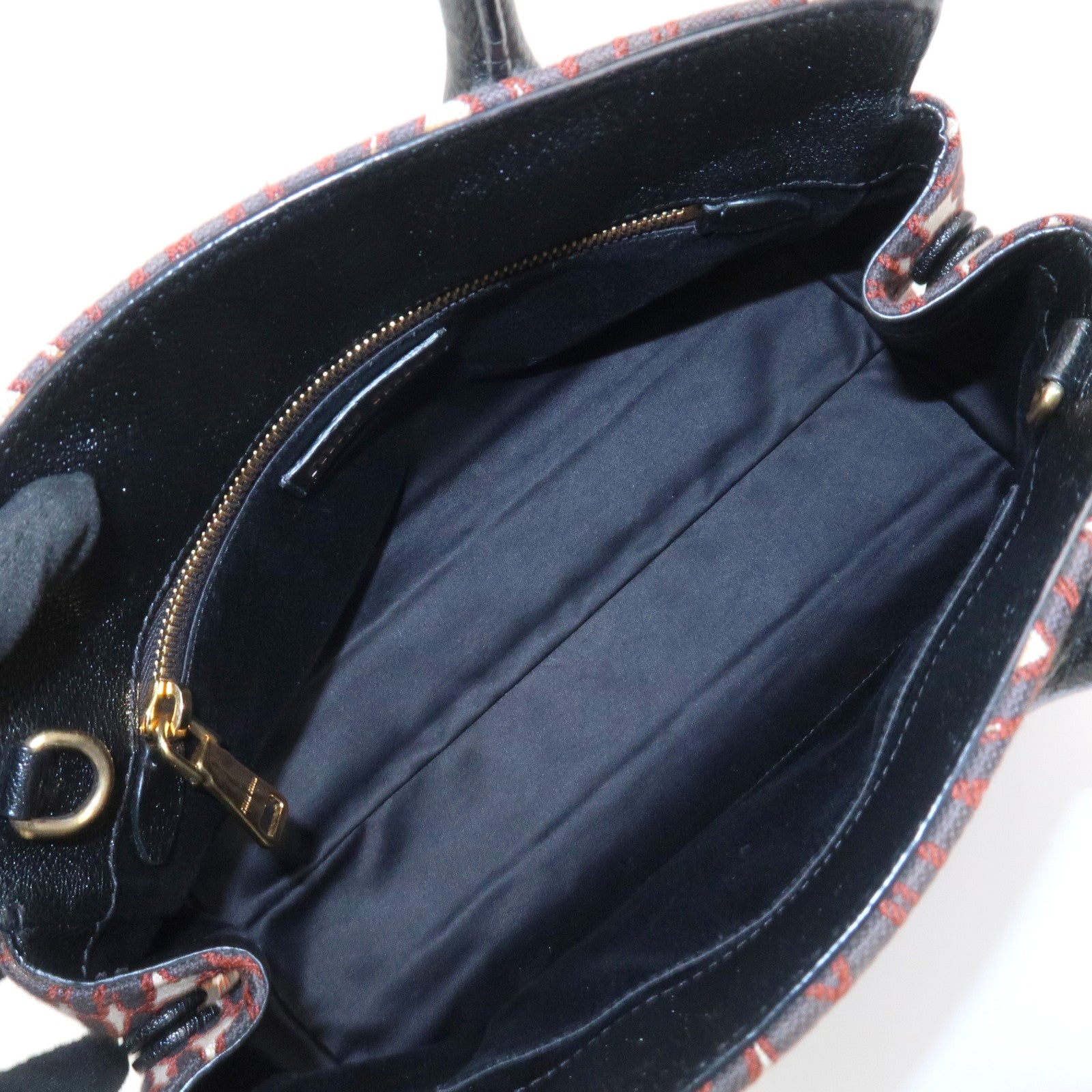 MIU MIU Jacquard Leather 2Way Bag Hand Bag Shoulder Bag 5BA130
