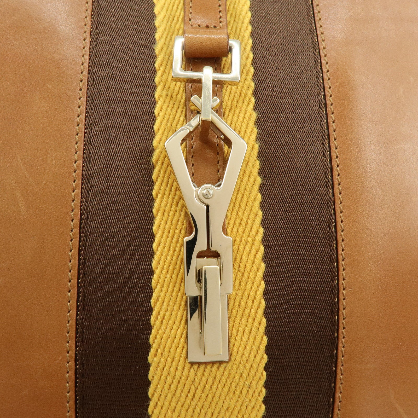 GUCCI Kandinsky Leather Shoulder Bag Hand Bag Brown 001.4057