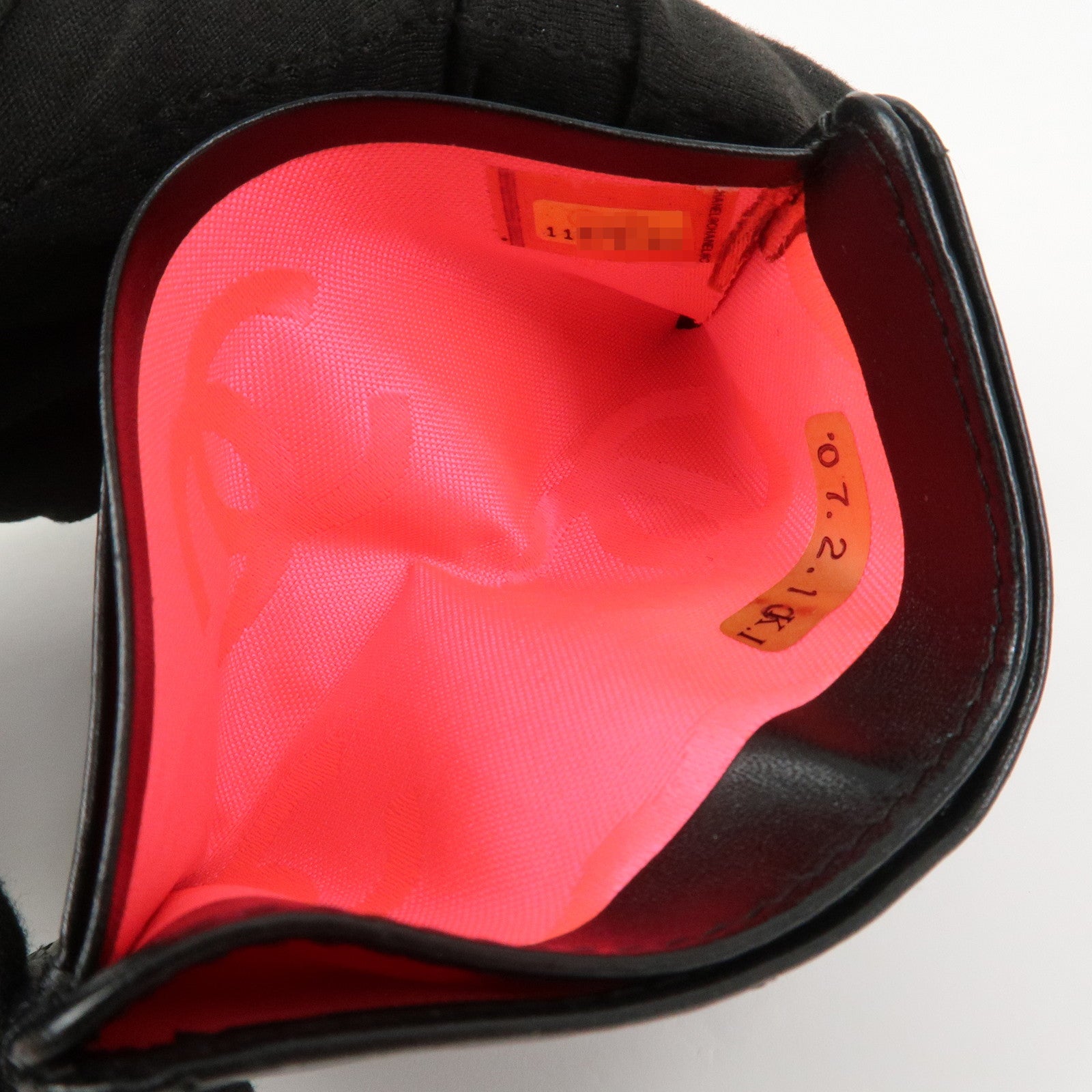 CHANEL Cambon Line Matelasse COCO Mark Card Case Black A26725