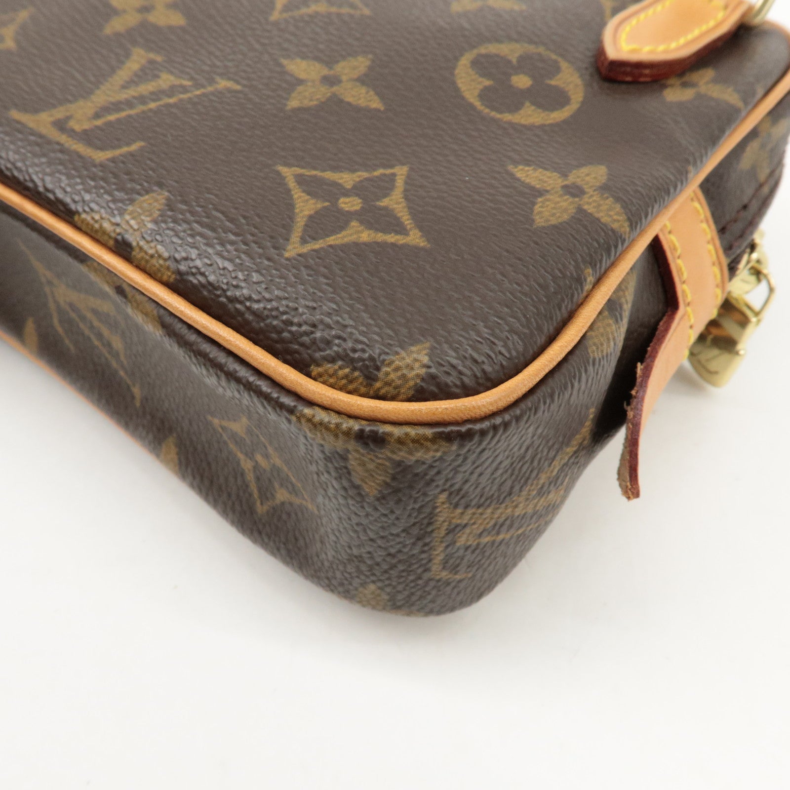 Louis Vuitton Monogram Pochette Marly Bandouliere Bag Brown M51828 Used