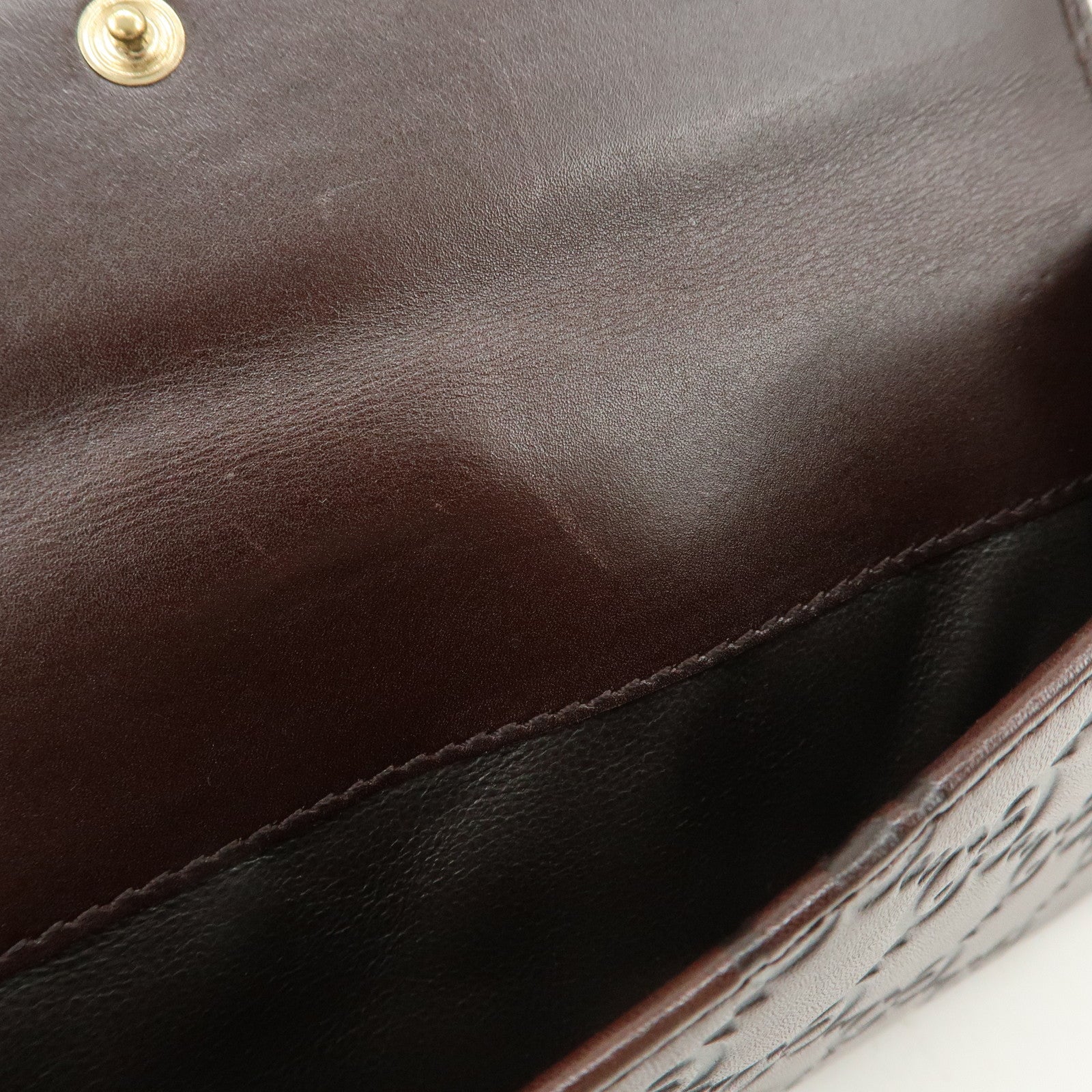 GUCCI Guccissima Leather W Hook Bi-Fold Long Wallet Brown 112715