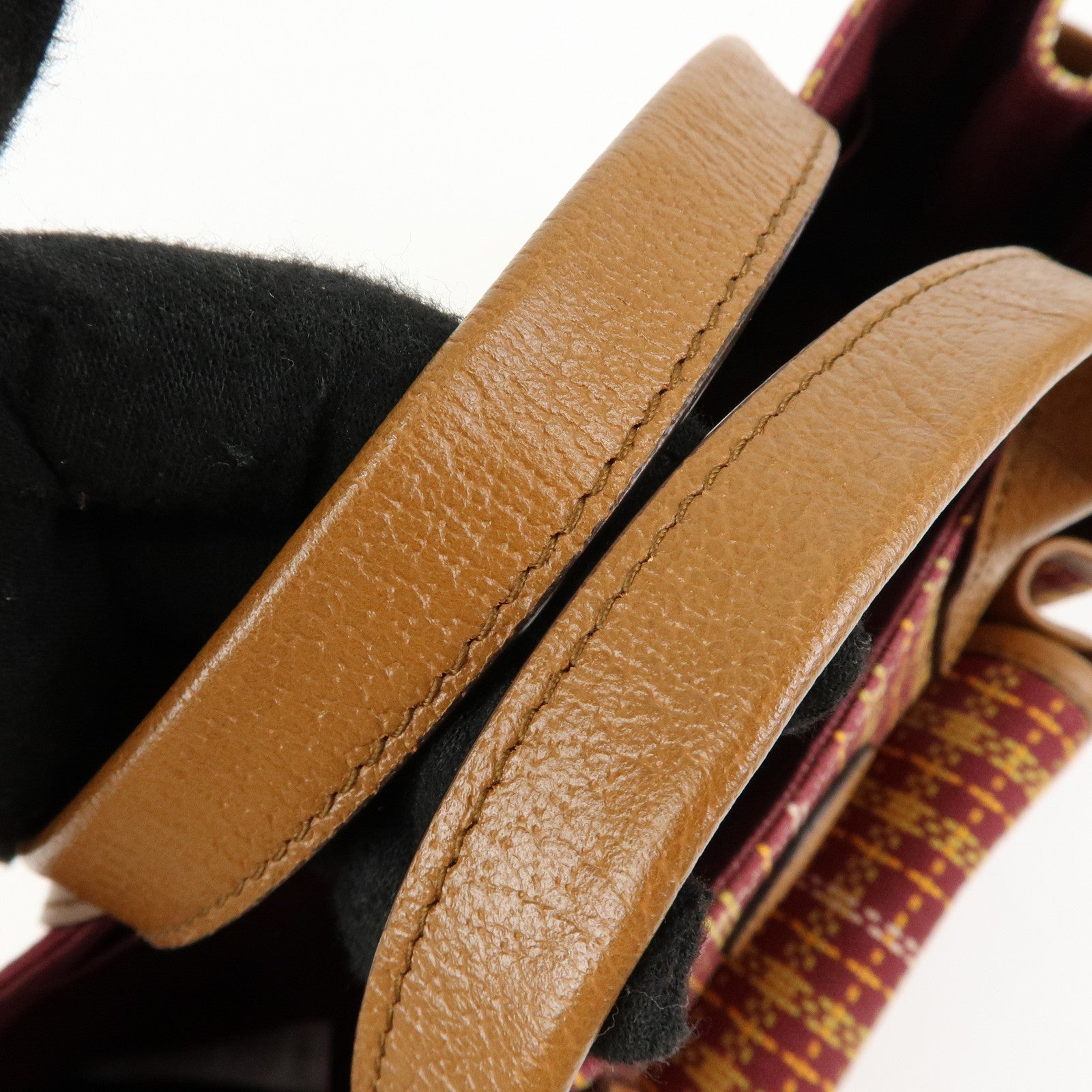 GUCCI Children’s Canvas Leather Tote Bag Bordeaux Brown 628150