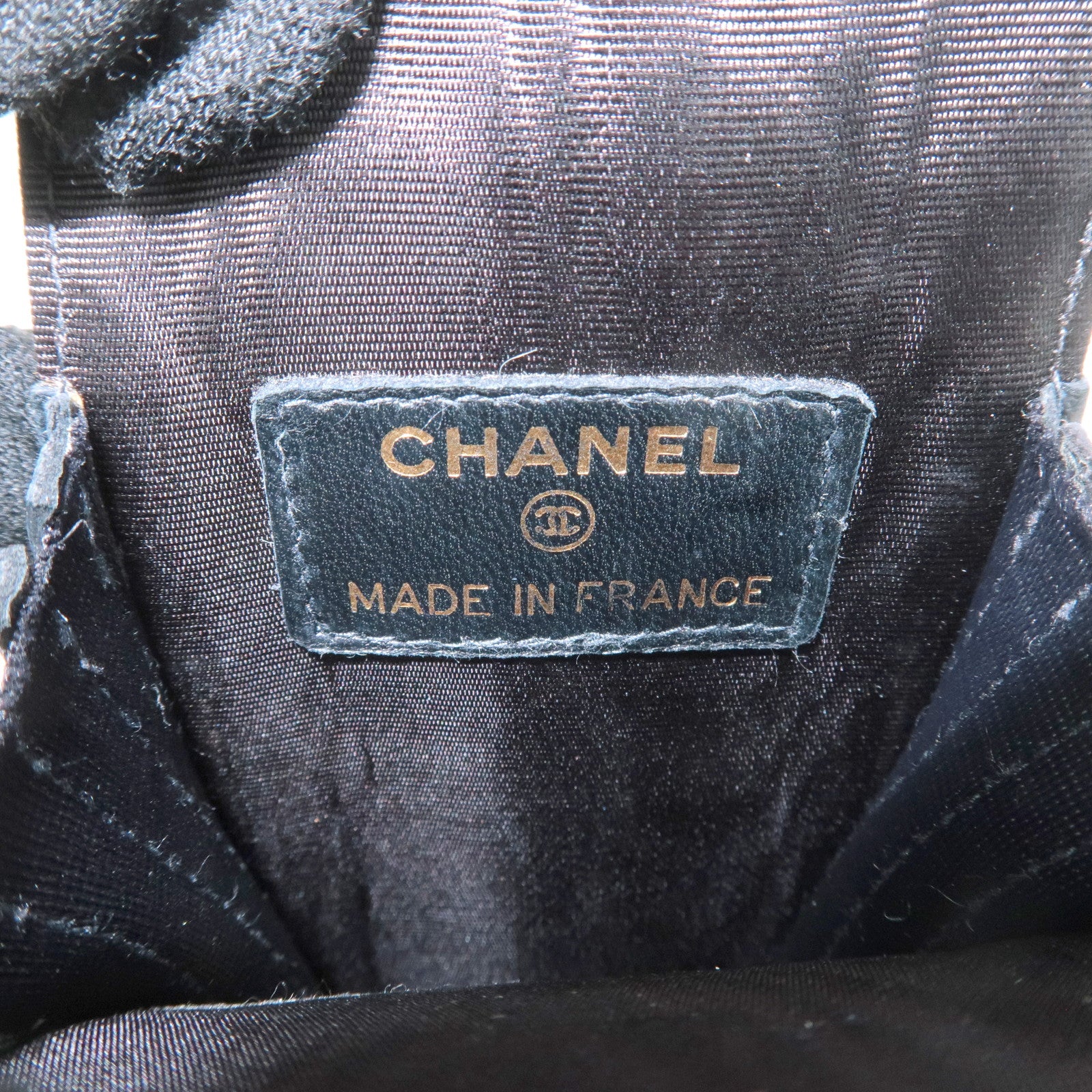 CHANEL COCO Mark Caviarskin Cell Phone Case Black Used