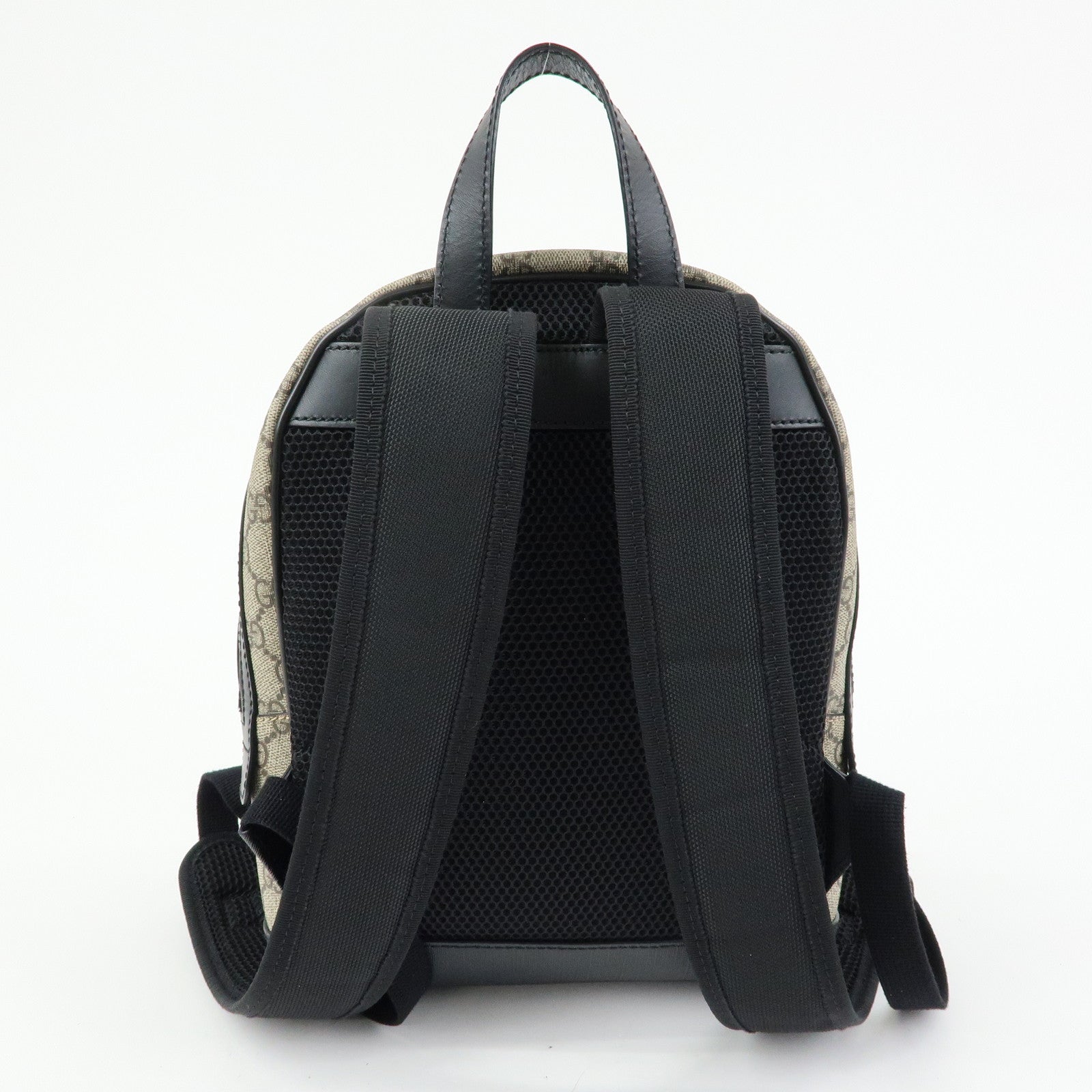 GUCCI GG Supreme Leather Backpack Rucksack Beige Black 429020