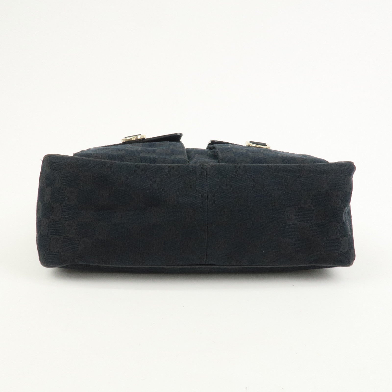 GUCCI Abbey GG Monogram Front Pocket Shoulder Bag Black 153025