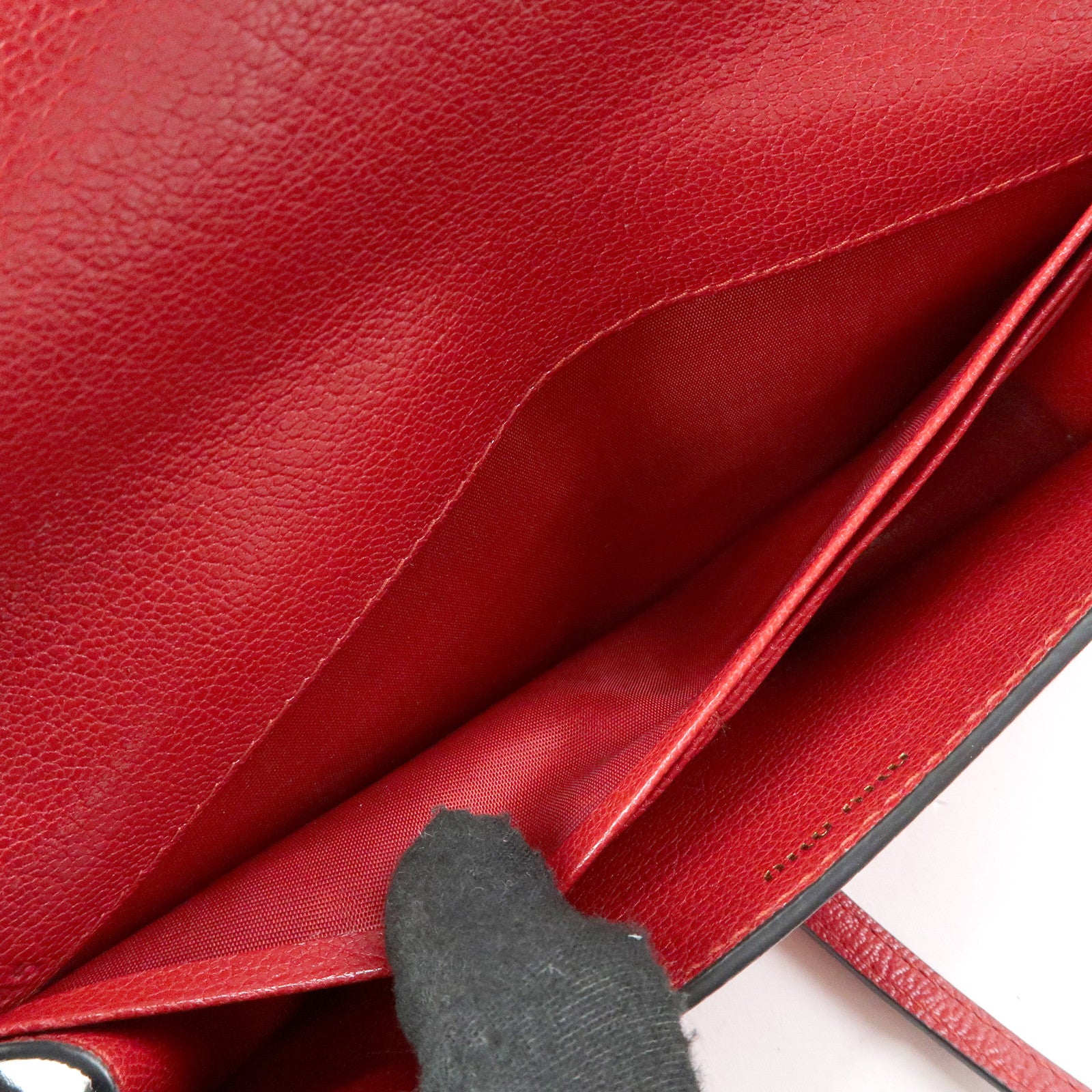 MIU MIU Madras Leather 2Way Bag Clutch Bag Shoulder Bag Red 5ZH044