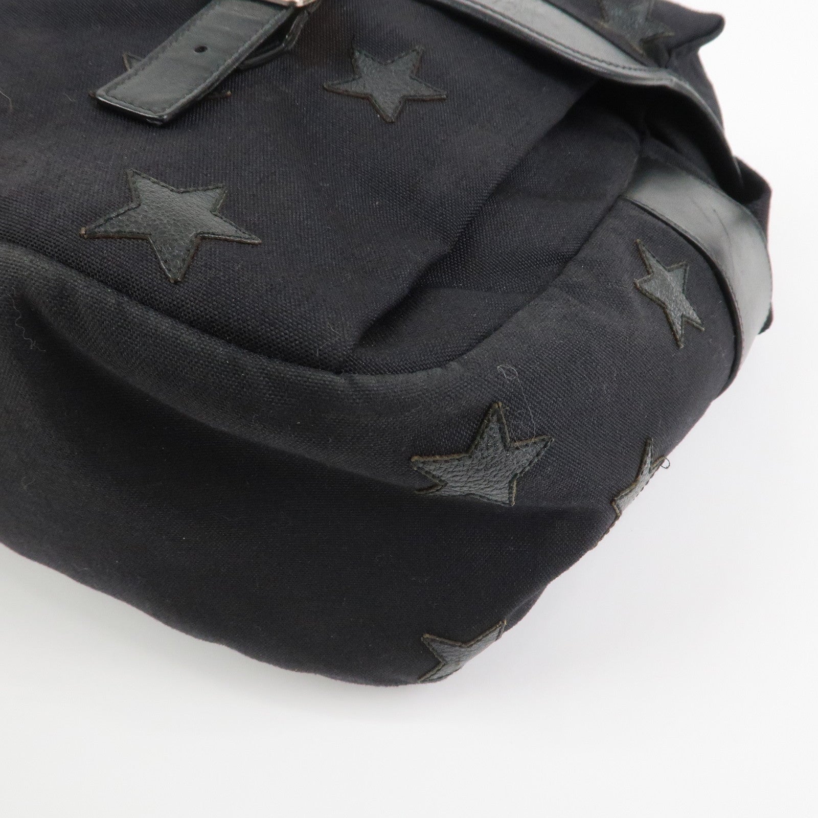 SAINT LAURENT PARIS Canvas Leather Crossbody Shoulder Bag Star