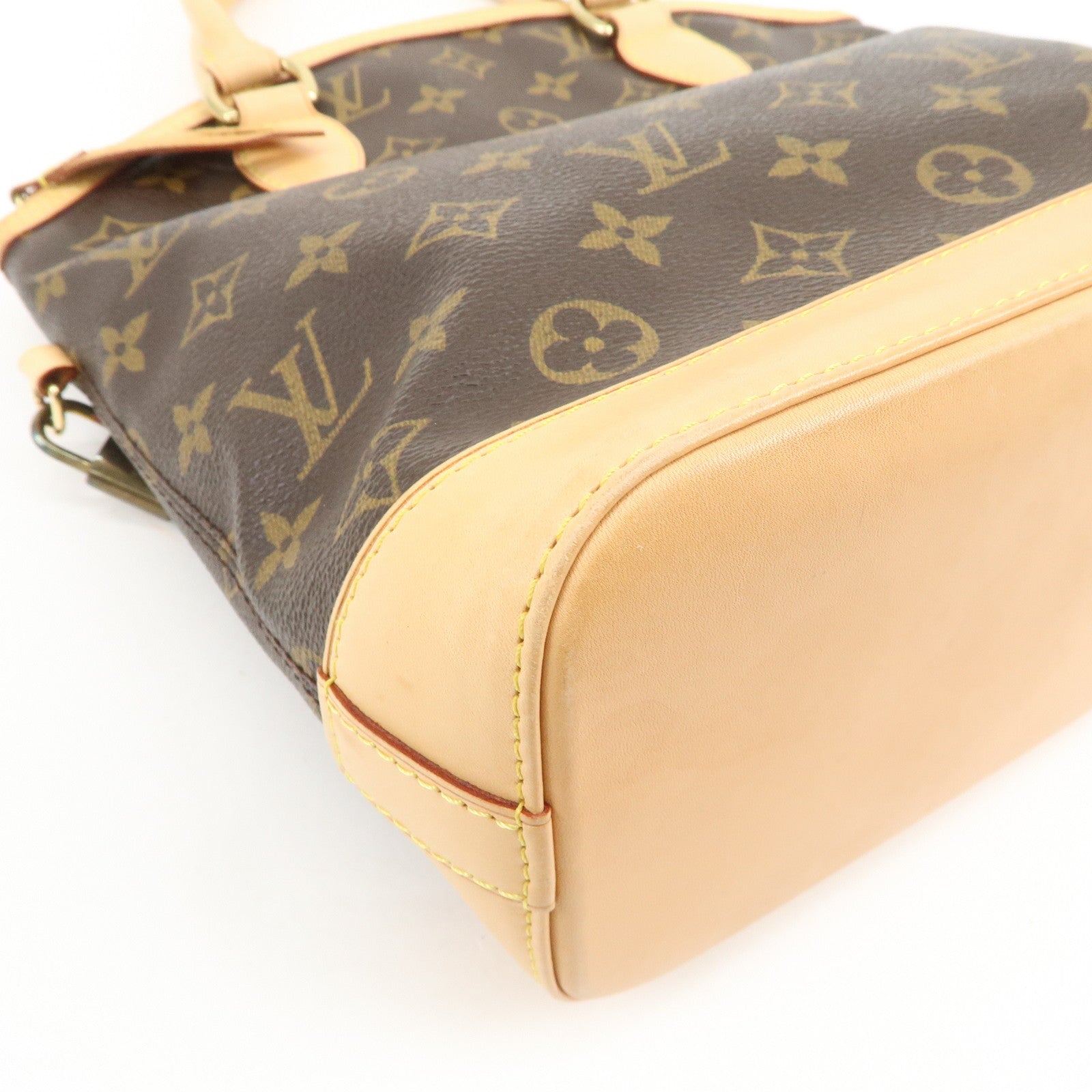 Louis Vuitton Monogram Lockit Hand Bag Brown M40102