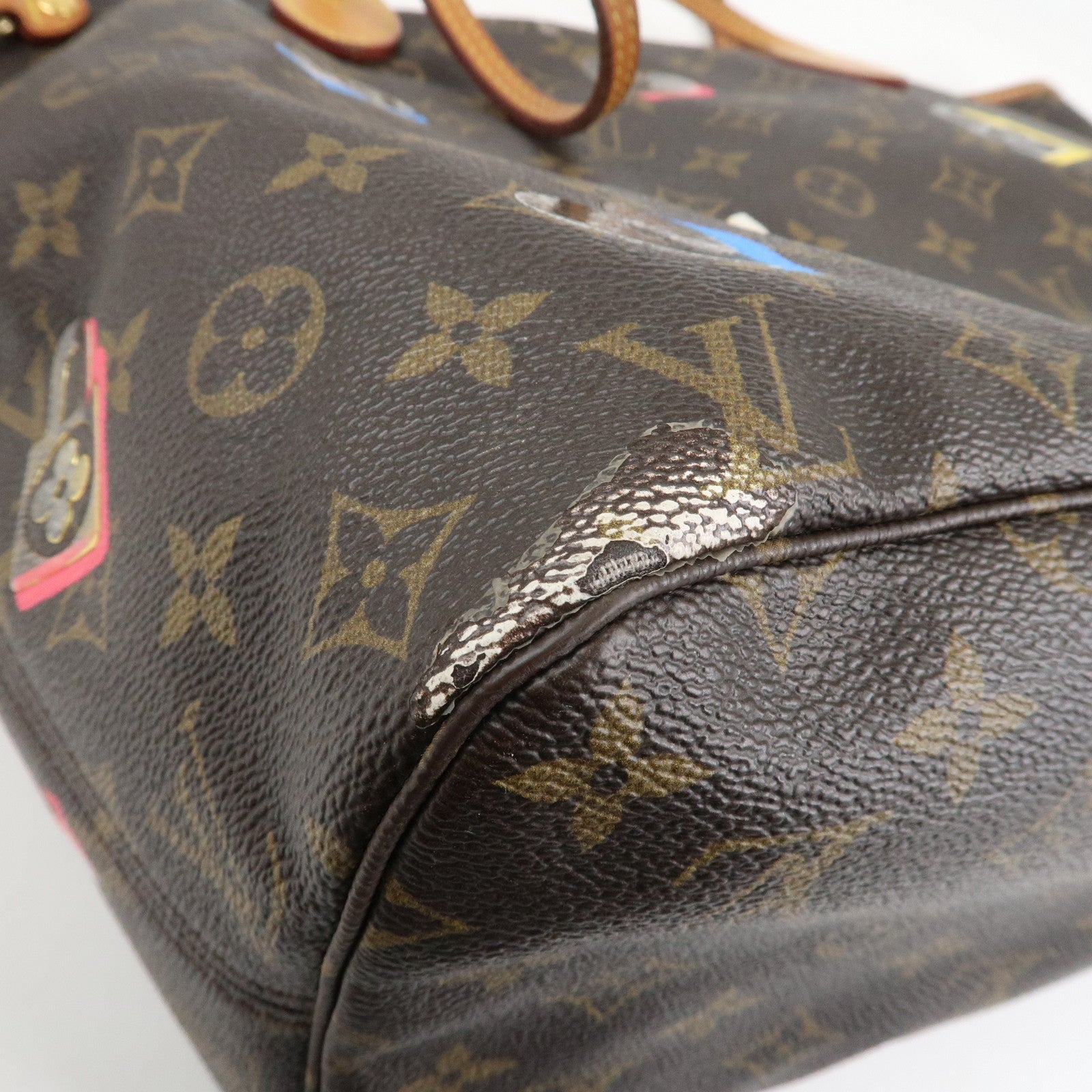 Louis Vuitton Monogram Love Lock Neverfull MM Tote Bag M44364 Used