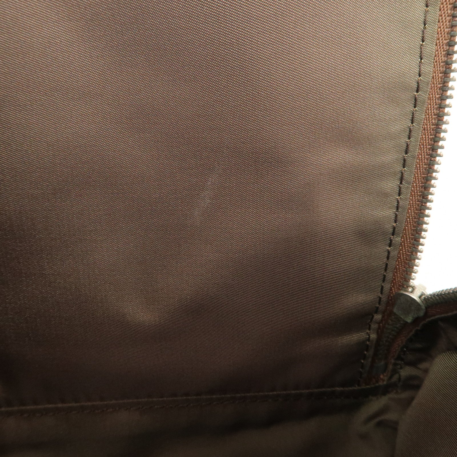 CCHANEL New Travel Line Nylon Jacquard Leather Vanity Bag Khaki A15829 Used