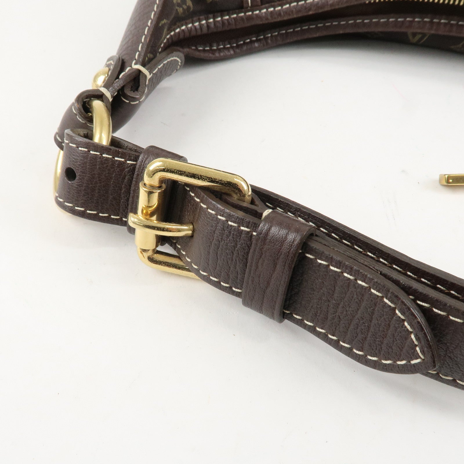 Louis Vuitton Monogram Mini Lin Manon MM Shoulder Bag Ebene M95619 Used