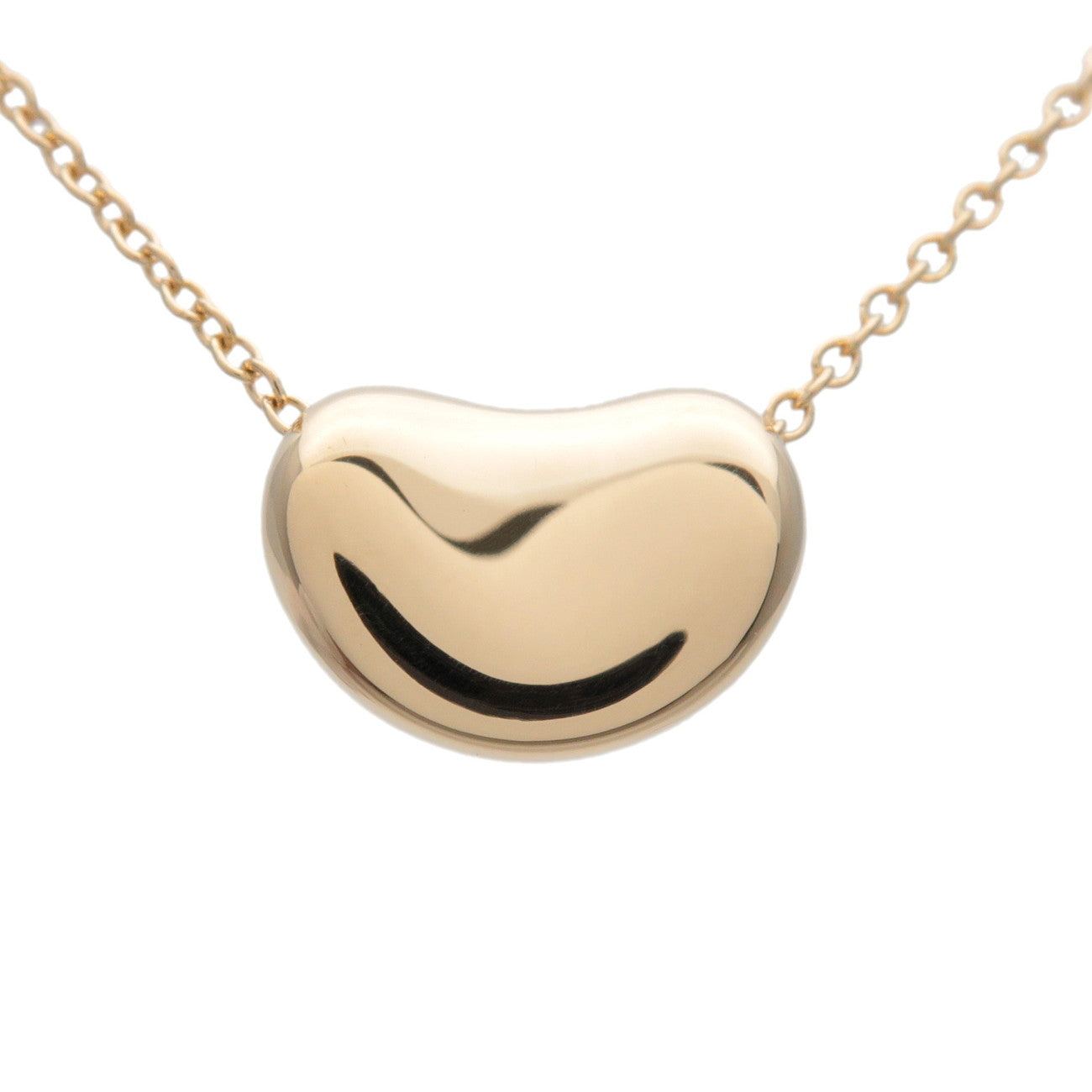 Tiffany&Co. Bean Necklace Small K18YG 750YG Yellow Gold