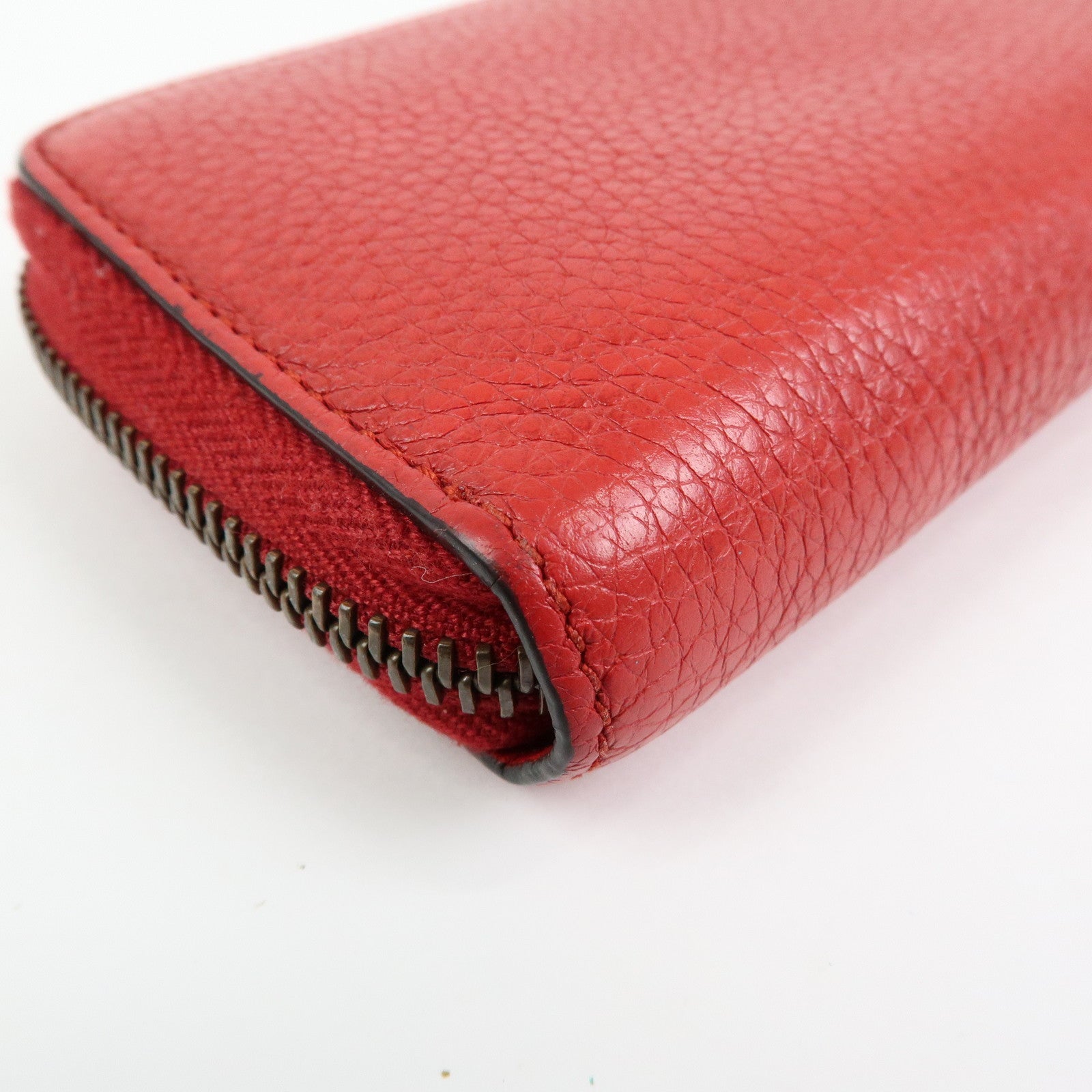 GUCCI Sherry Leather Web Line Card Case Coin Case Red 496319