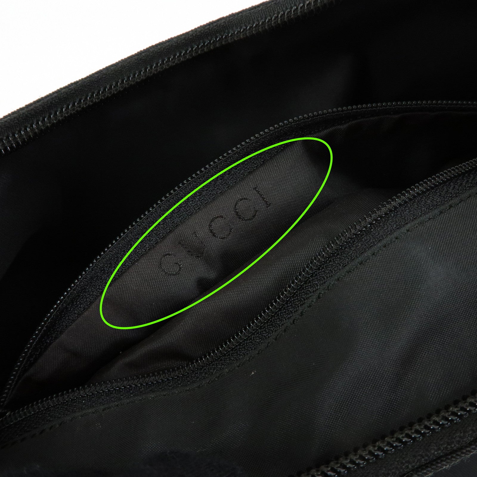 GUCCI Canvas Leather Shoulder Bag Hand Bag Black 001・3386・1705
