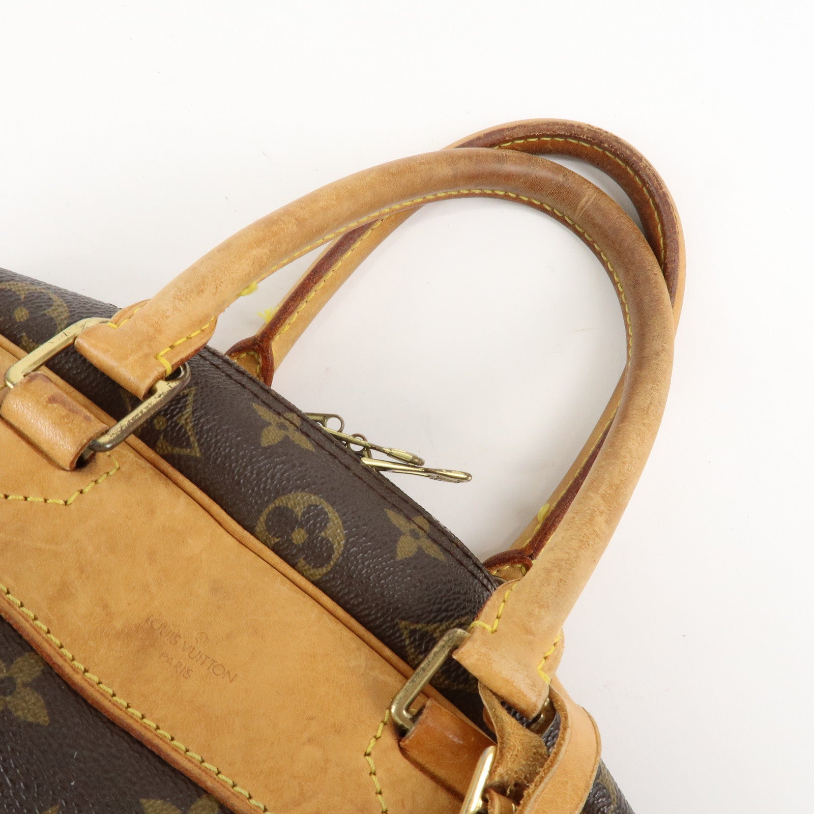 Louis Vuitton Monogram Deauville Hand Bag Brown M47270 Used