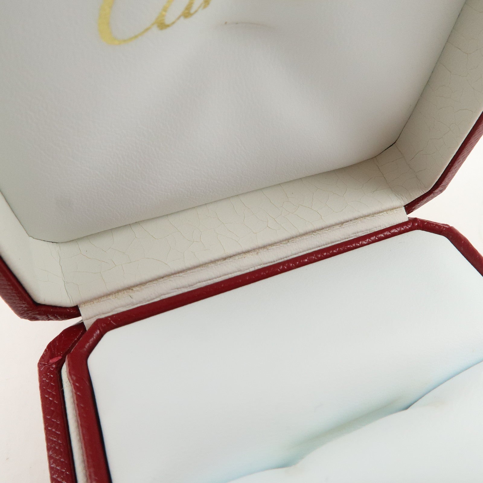 Cartier Set of 3 Jewelry Boxes Pair Ring Boxes Red Gold