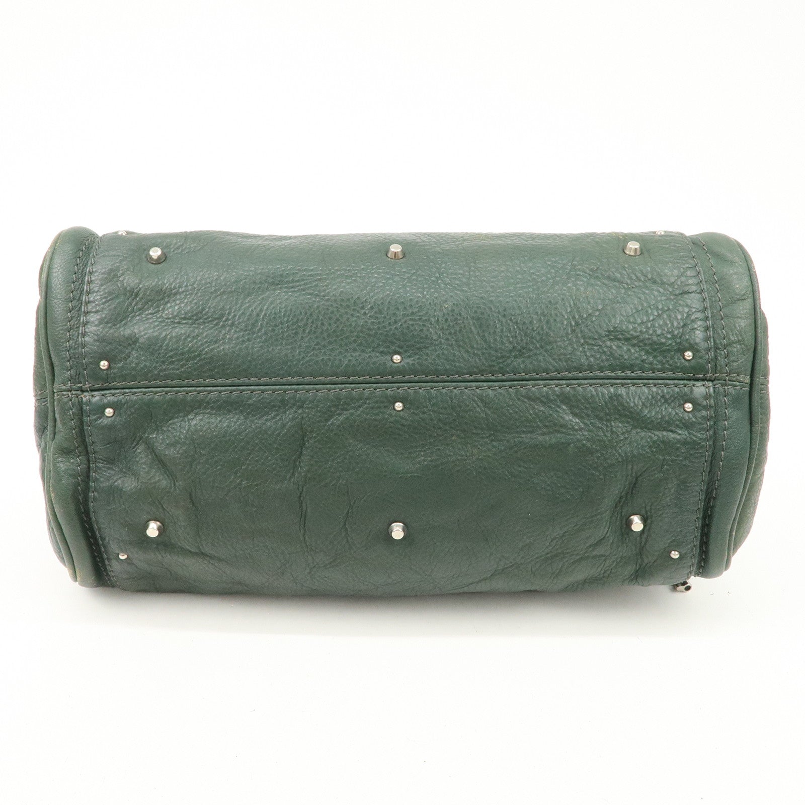 Chloe Padington Leather Hand Bag Shoulder Bag Green - Used