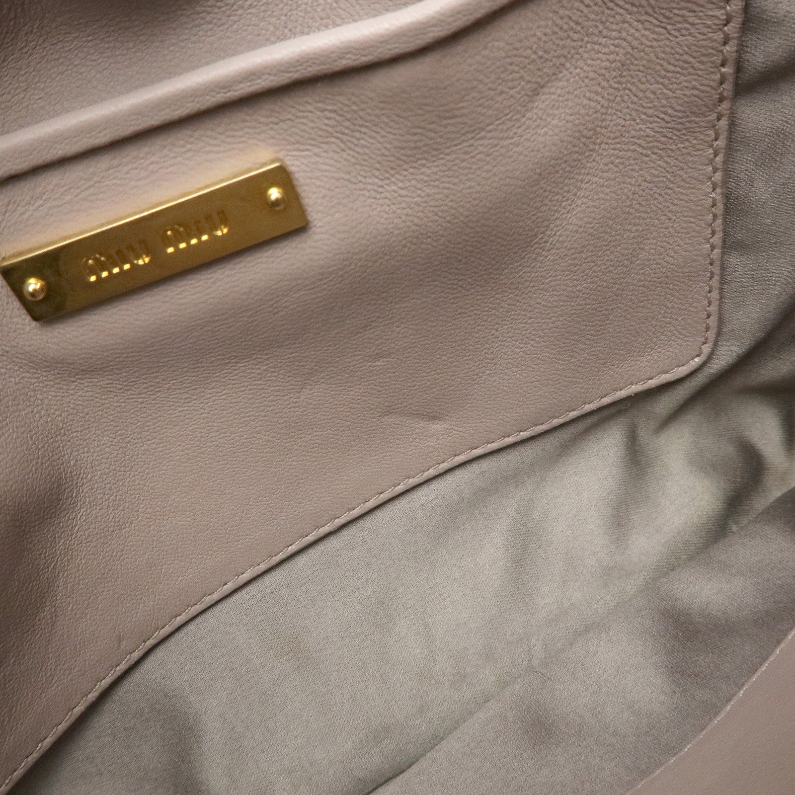 MIU MIU Matelasse Nappa Leather 2Way Bag Hand Shoulder Bag 5N1572