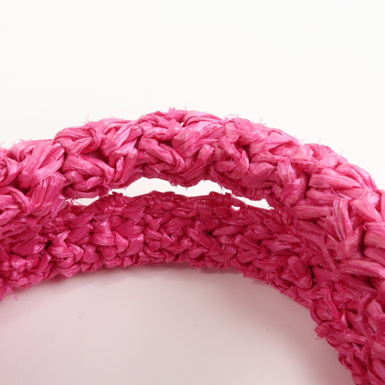 PRADA Canapa Raffia 2Way Bag Hand Bag Shoulder Bag Pink BN2888