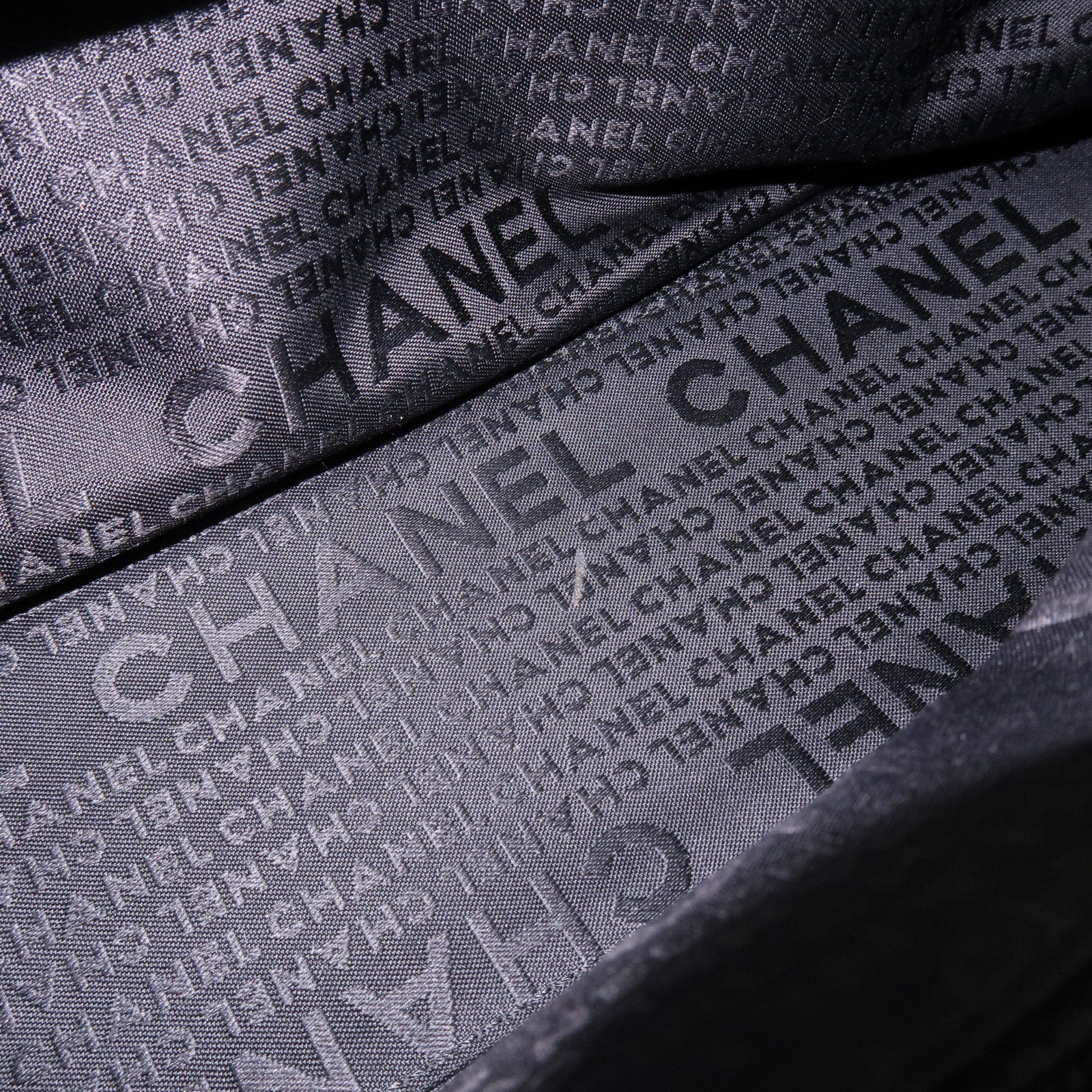CHANEL 2.55 Calf Leather Executive Tote Bag Hand Bag Black