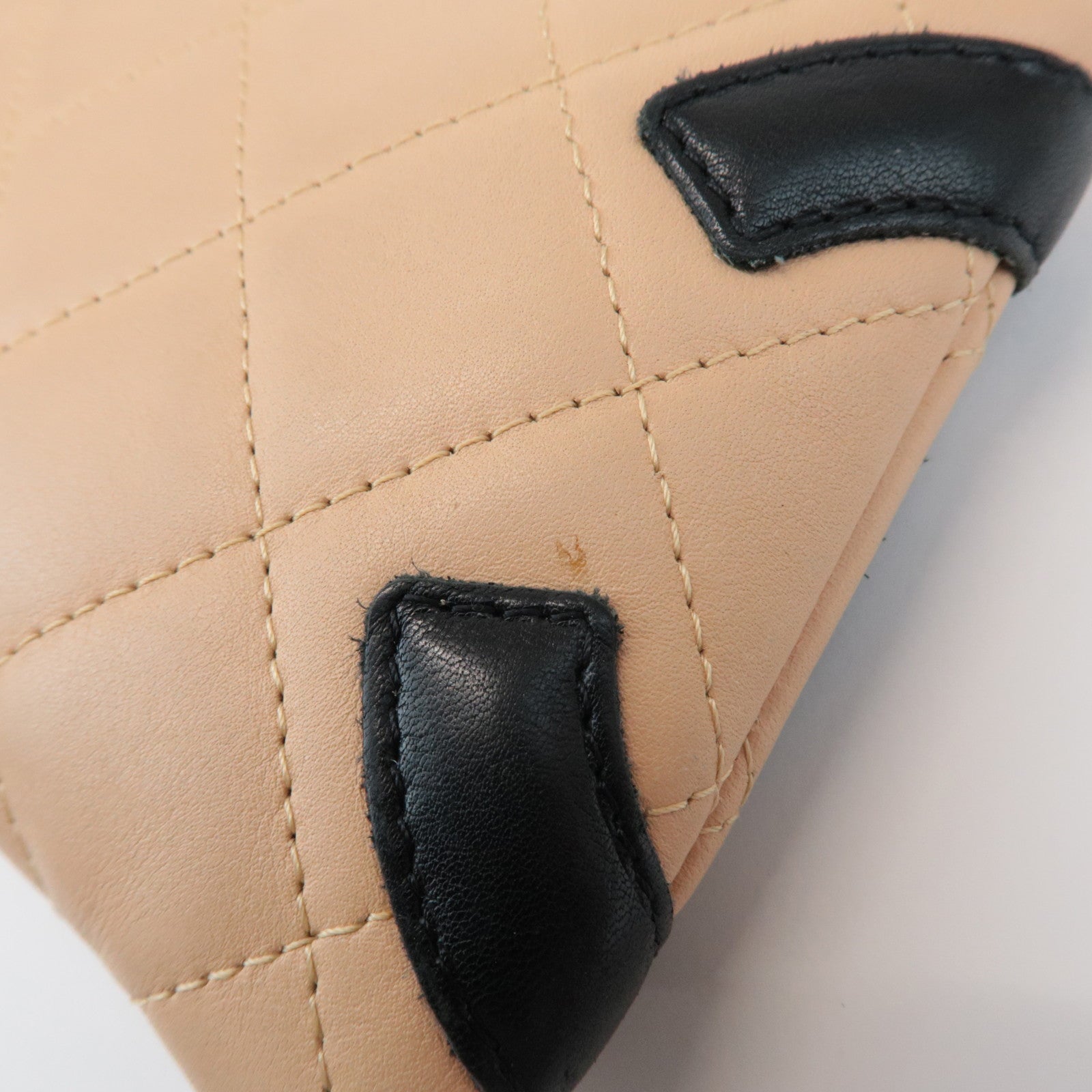 CHANEL Cambon Line Coco Mark Lambskin Cosmetic Pouch