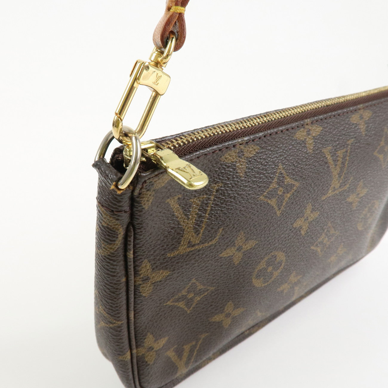 Louis Vuitton Monogram Pochette Accessoires Hand Bag Brown M51980 Used