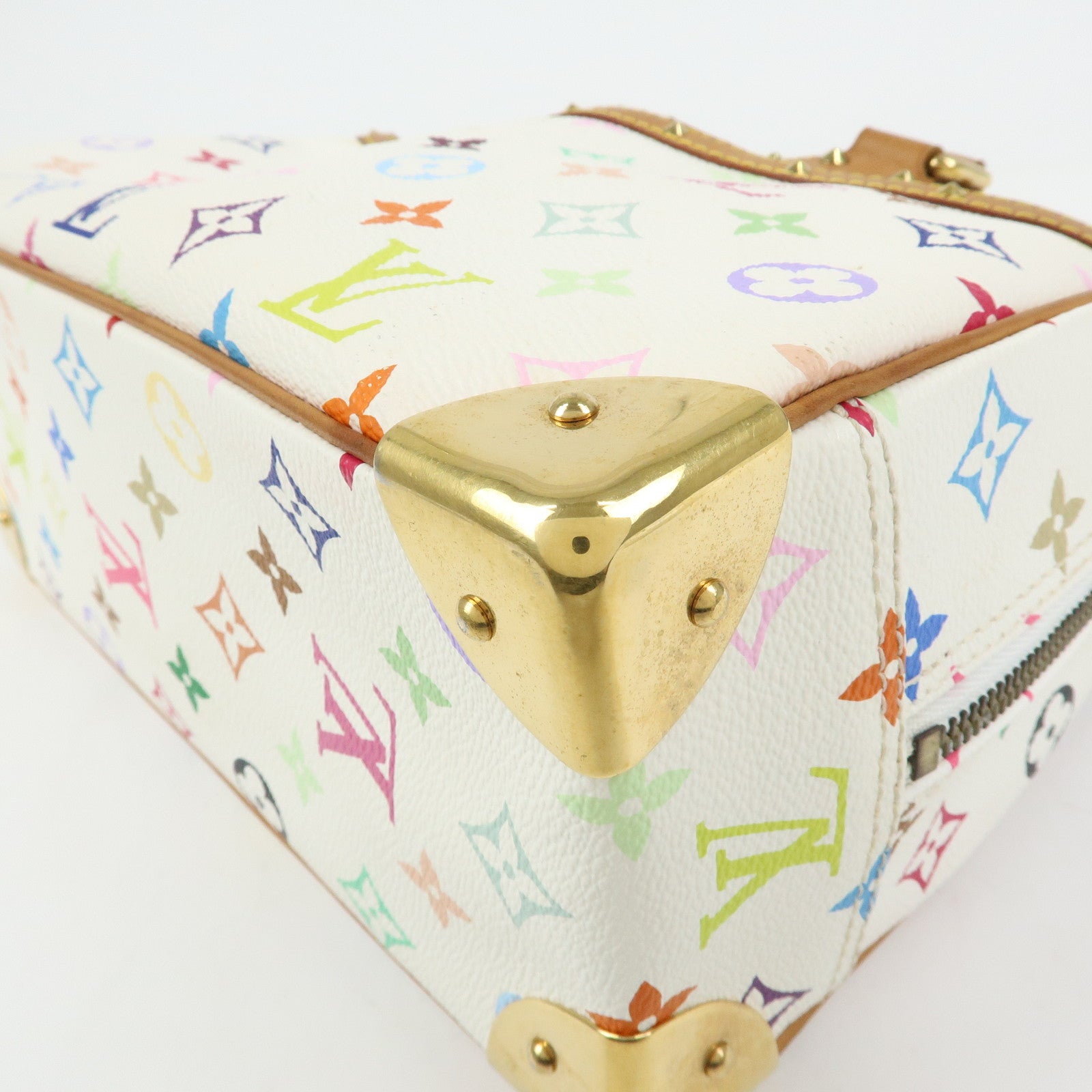 Louis Vuitton Monogram Multicolor Trouville Hand Bag Blanc M92663