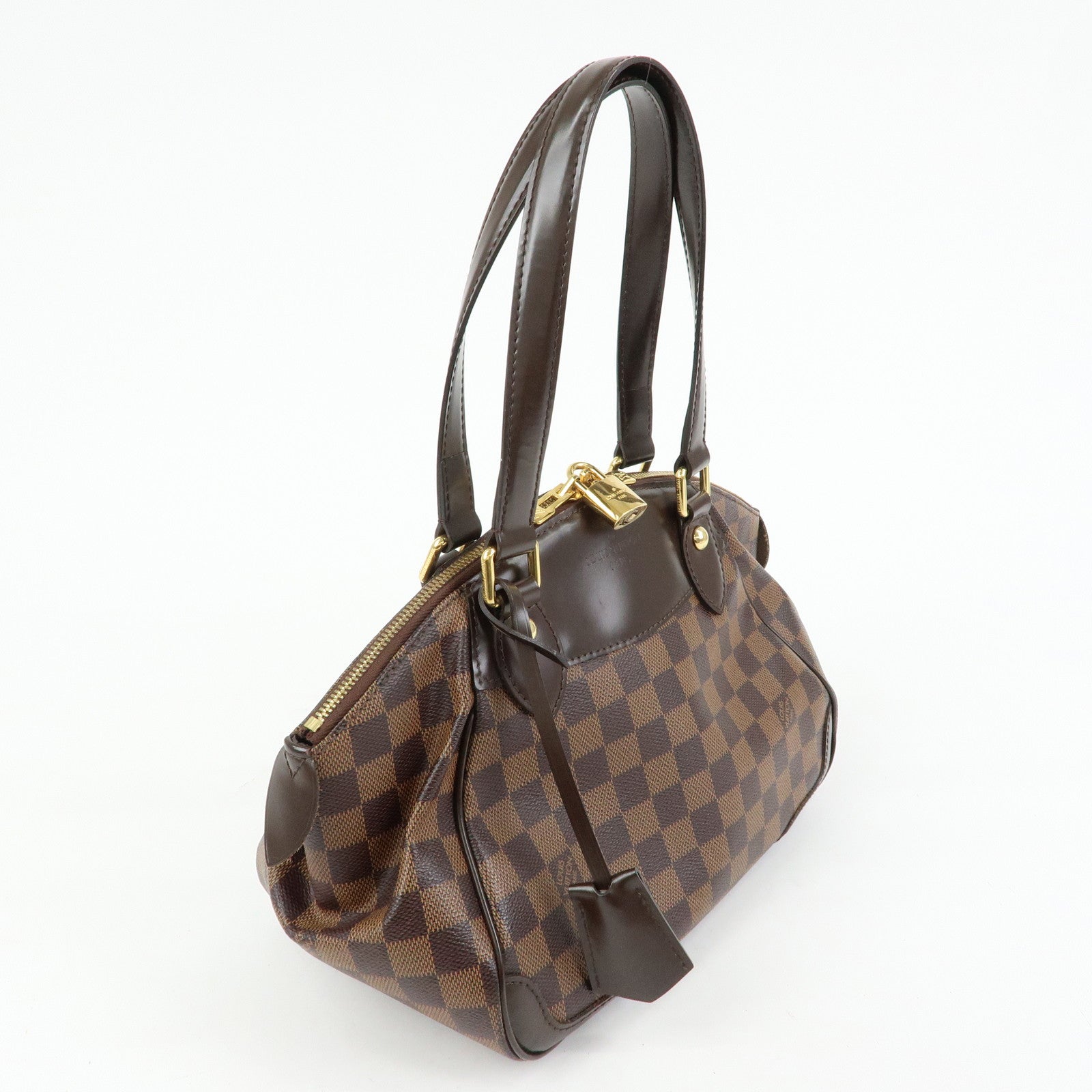 Louis Vuitton Damier Ebene Verona PM Hand Bag Brown N41117