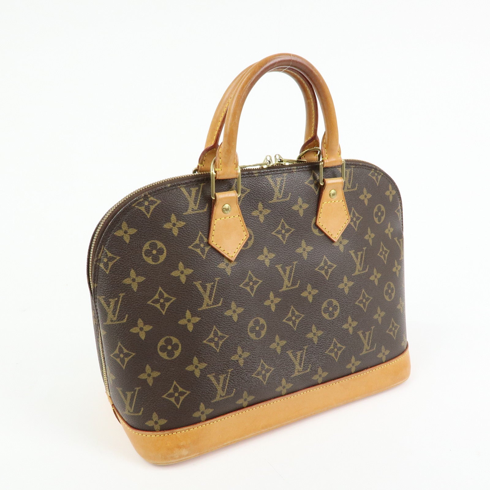 Louis Vuitton Monogram Alma Hand Bag Brown M51130