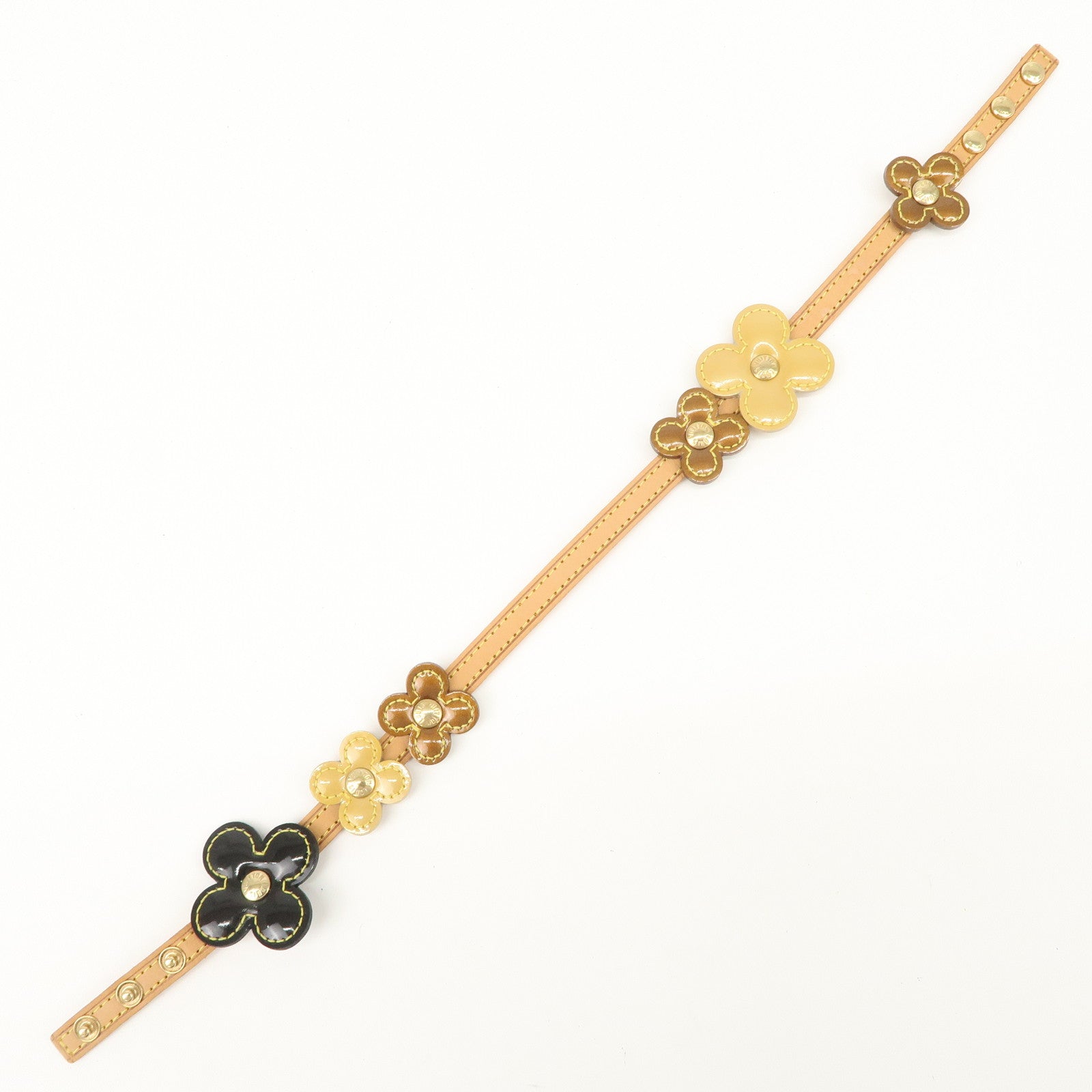 Louis Vuitton Monogram Vernis Flower Lexington Bracelet Brown M92252