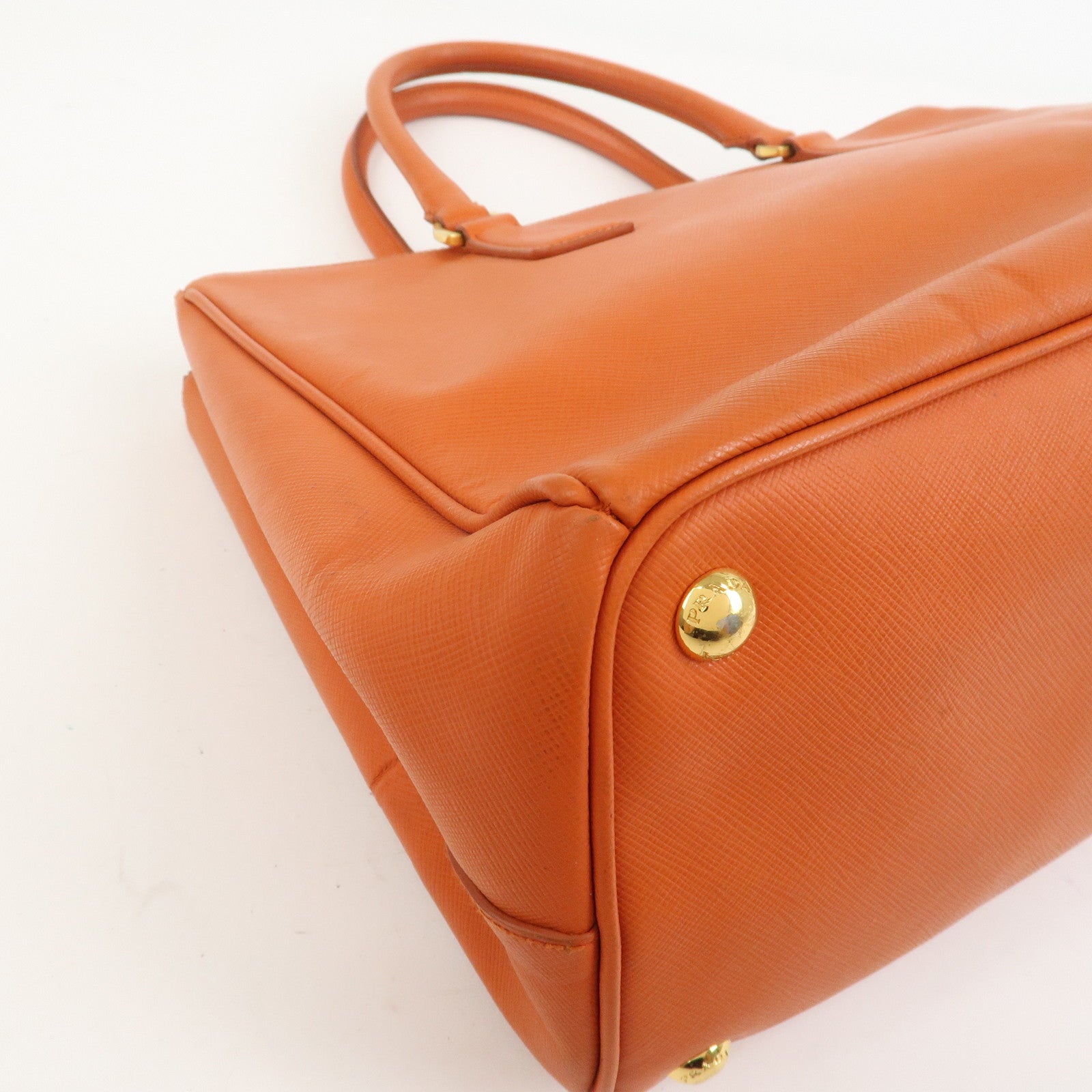 PRADA Galleria Saffiano Leather 2Way Bag Orange 1BA274