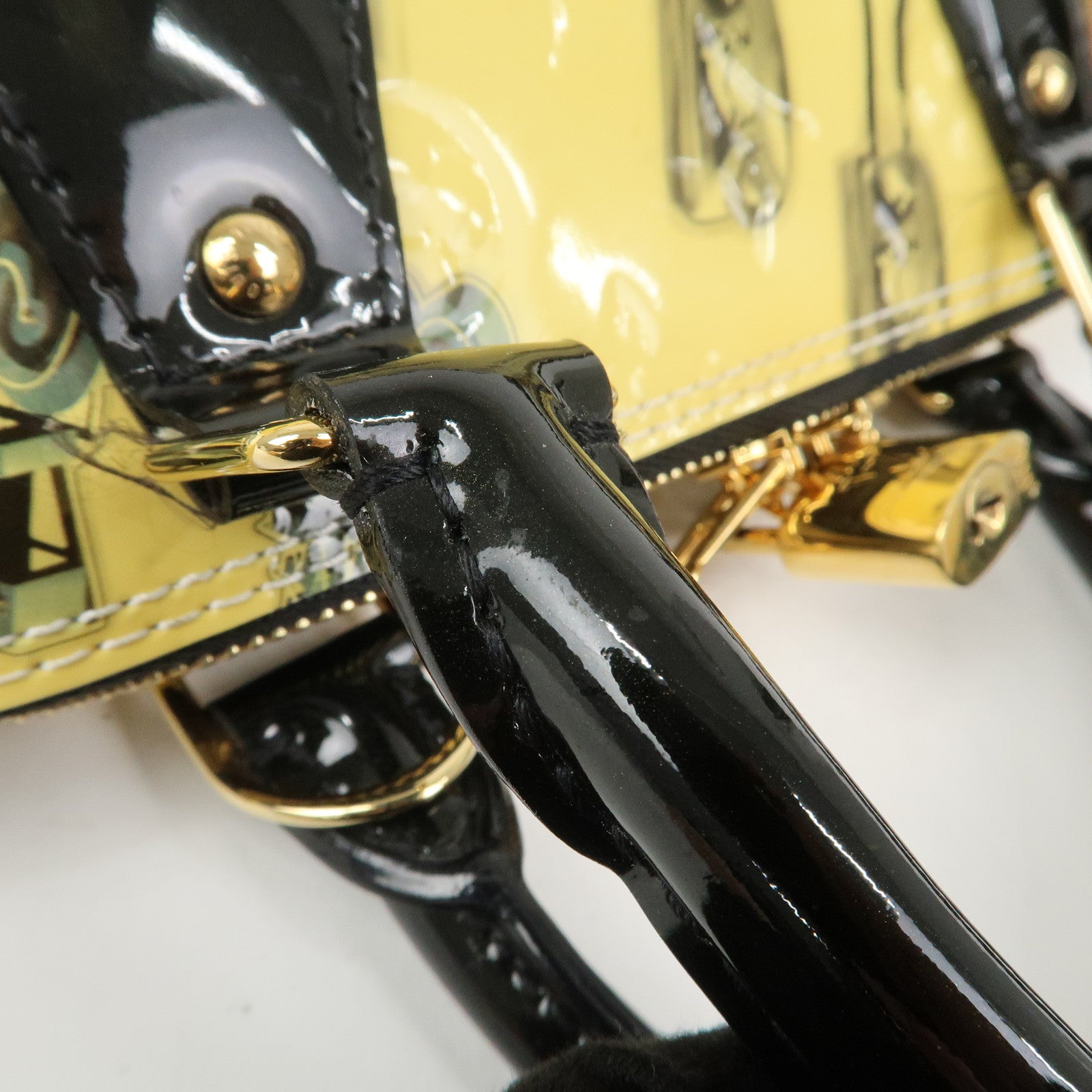 Louis Vuitton Monogram Vernis Sticker Alma PM Hand Bag M50466