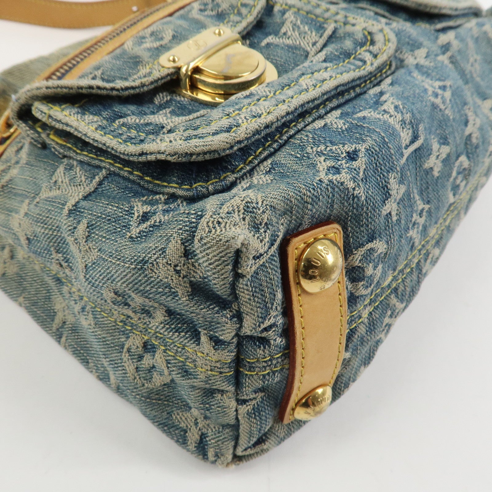 Louis Vuitton Monogram Denim Baggy PM 2Way Bag Shoulder Bag M95049