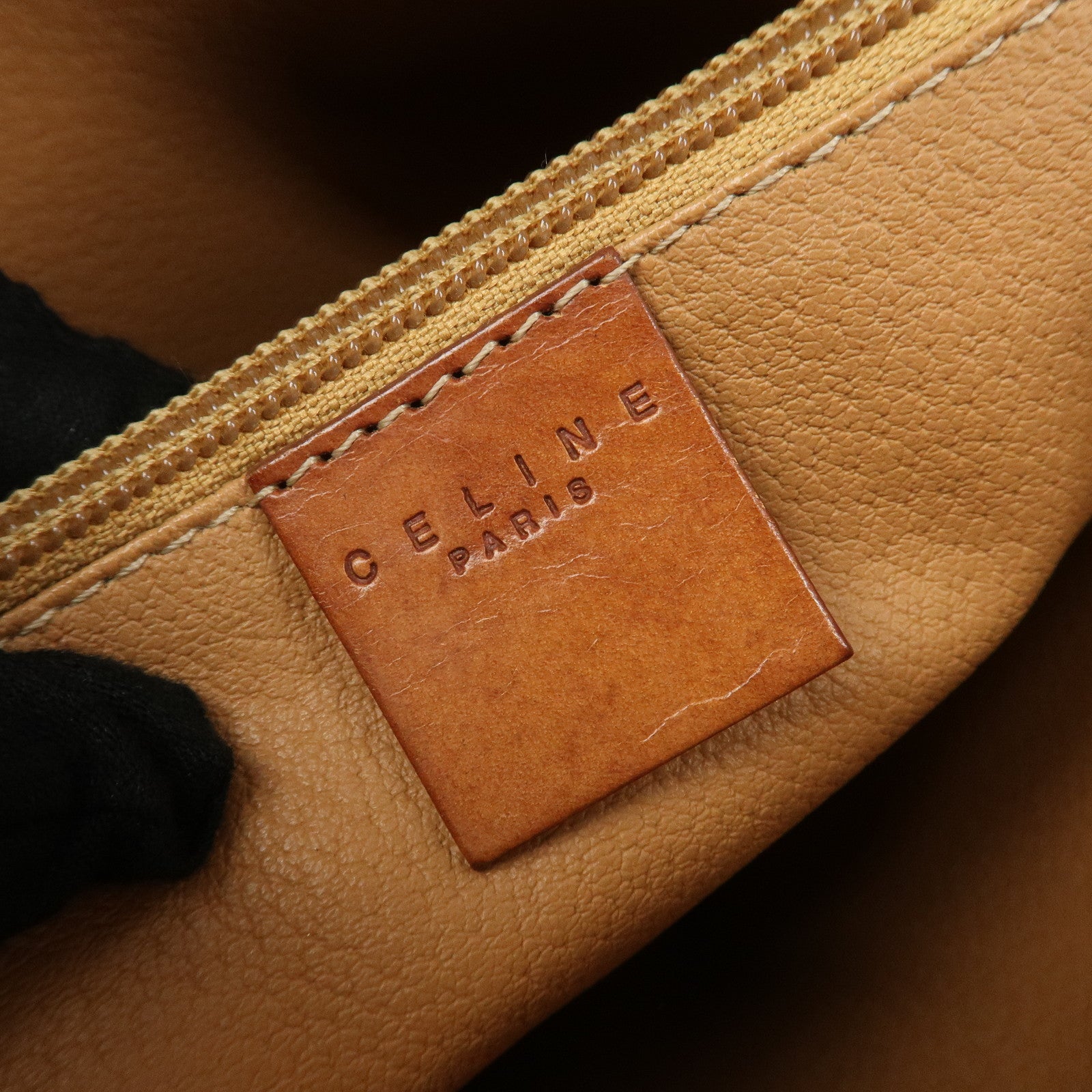 CELINE Macadam PVC Leather Tote Bag Hand Bag Brown