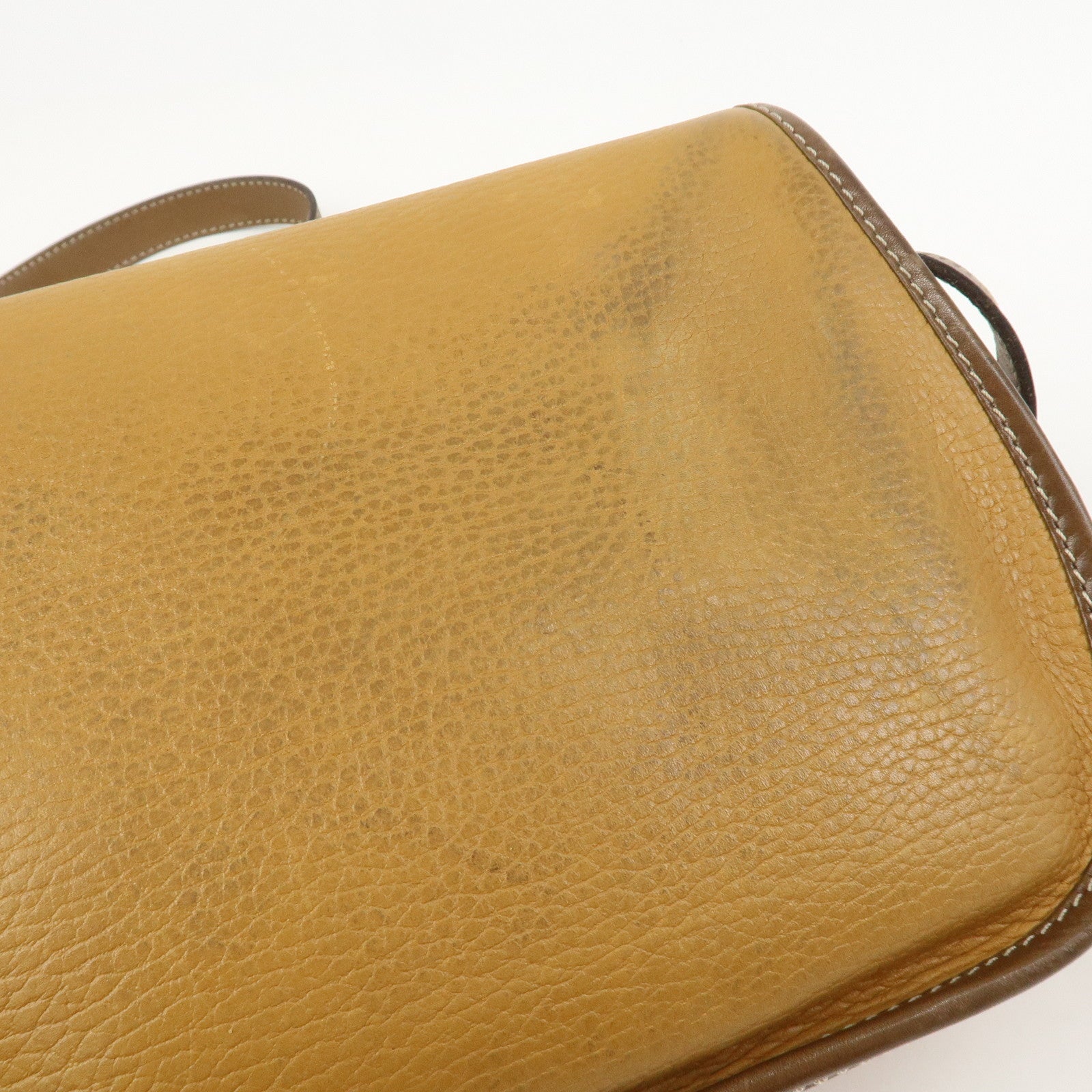 LOEWE Anagram Logo Leather Shoulder Bag Crossbody Bag Brown