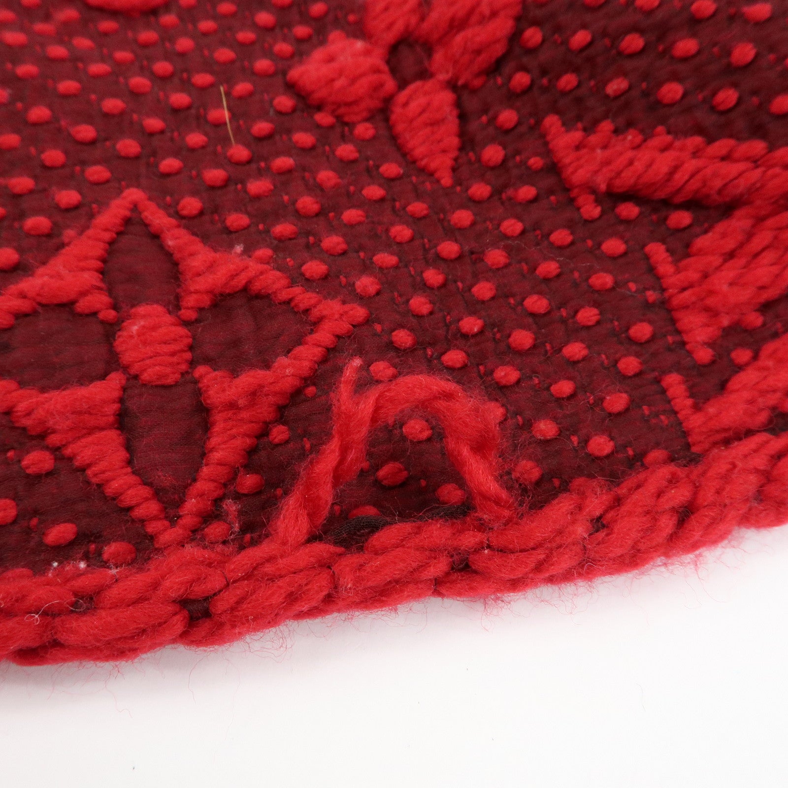 Louis Vuitton Echarpe Logomania Monogram Wool Silk Scarf Red